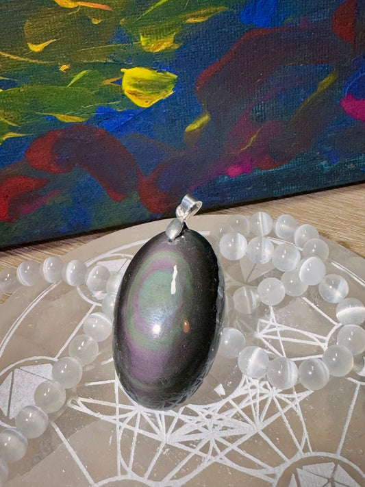 Pendentif en obsidienne Œil Céleste