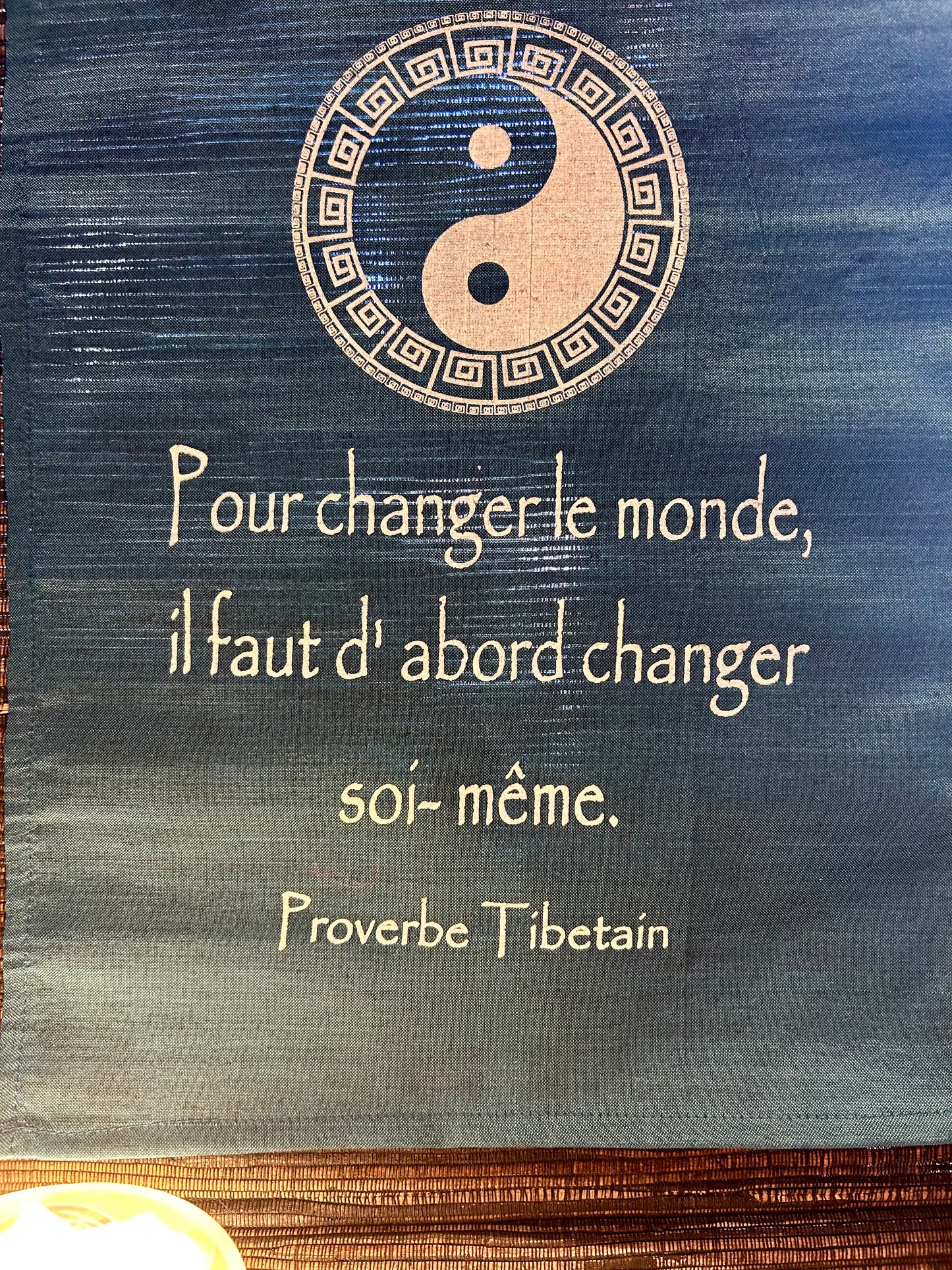 Banderole bleue citation tibétaine