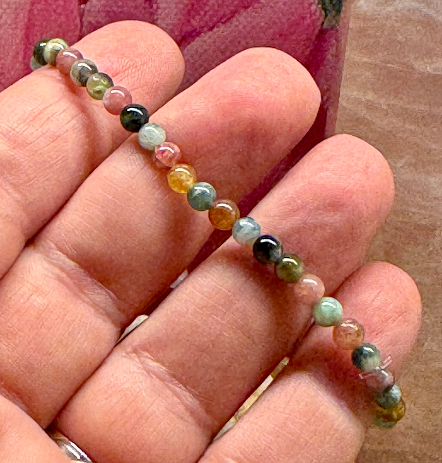 Bracelet de tourmaline multicolore