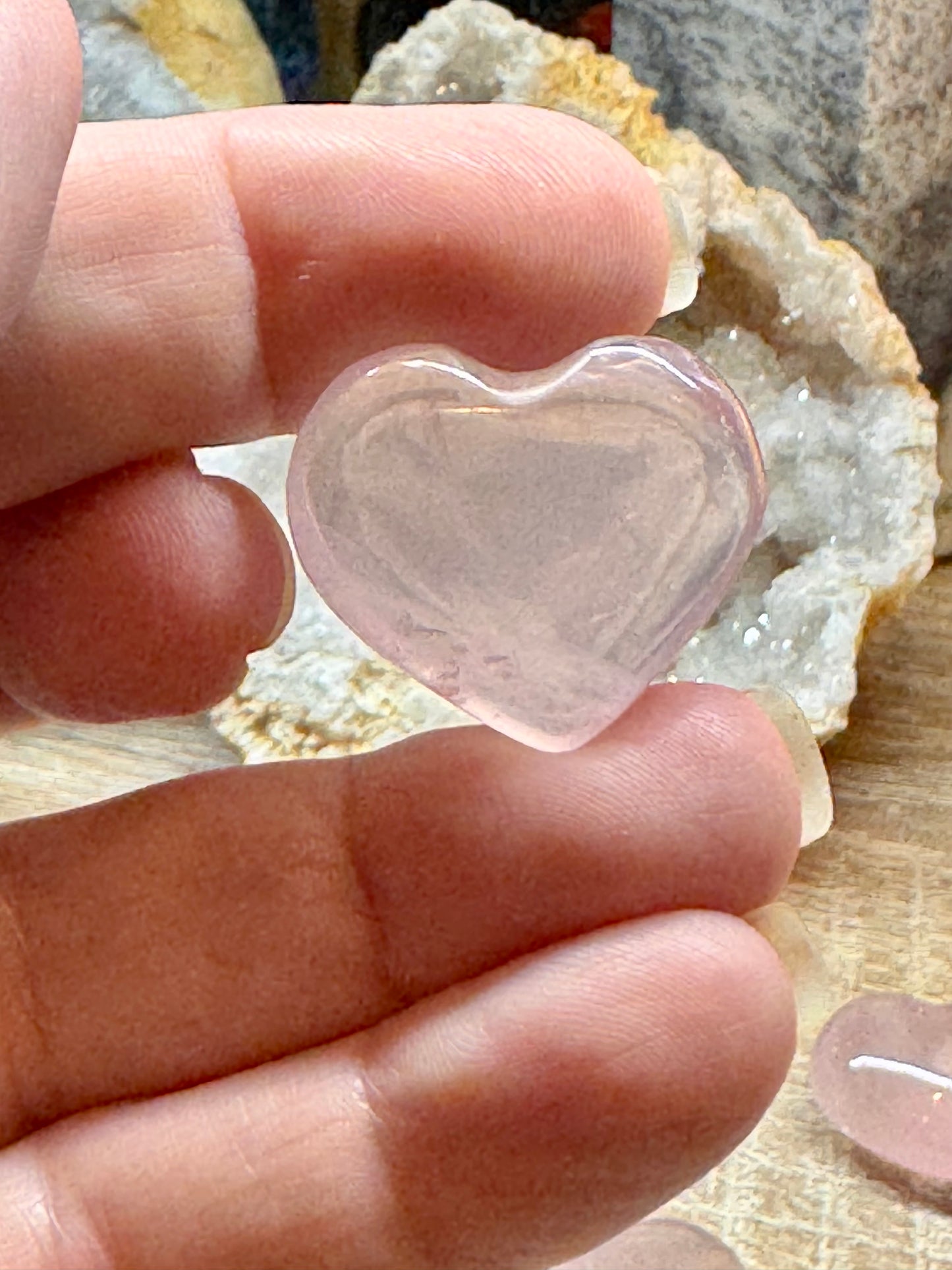 Petit cœur de quartz rose