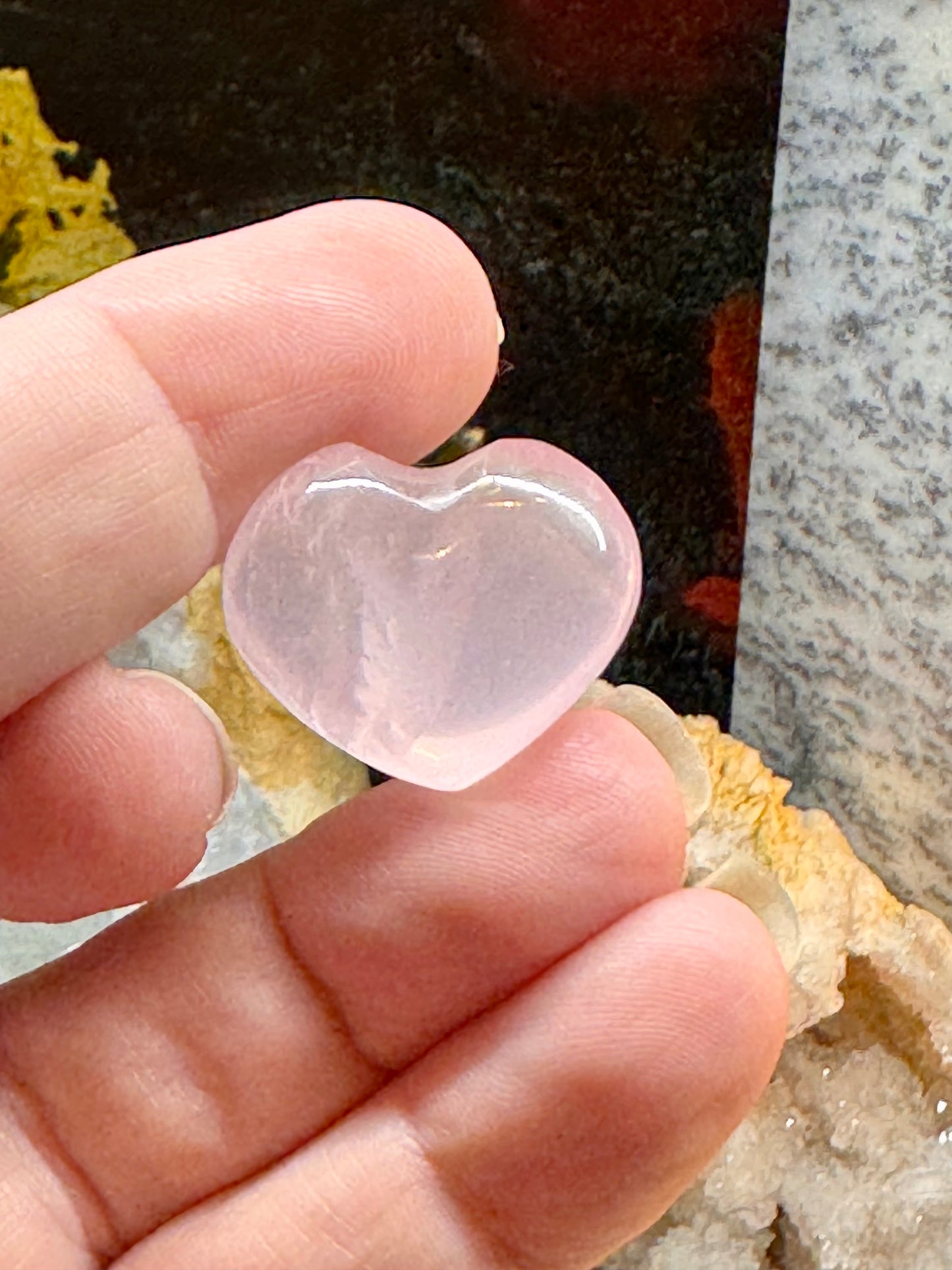 Petit cœur de quartz rose