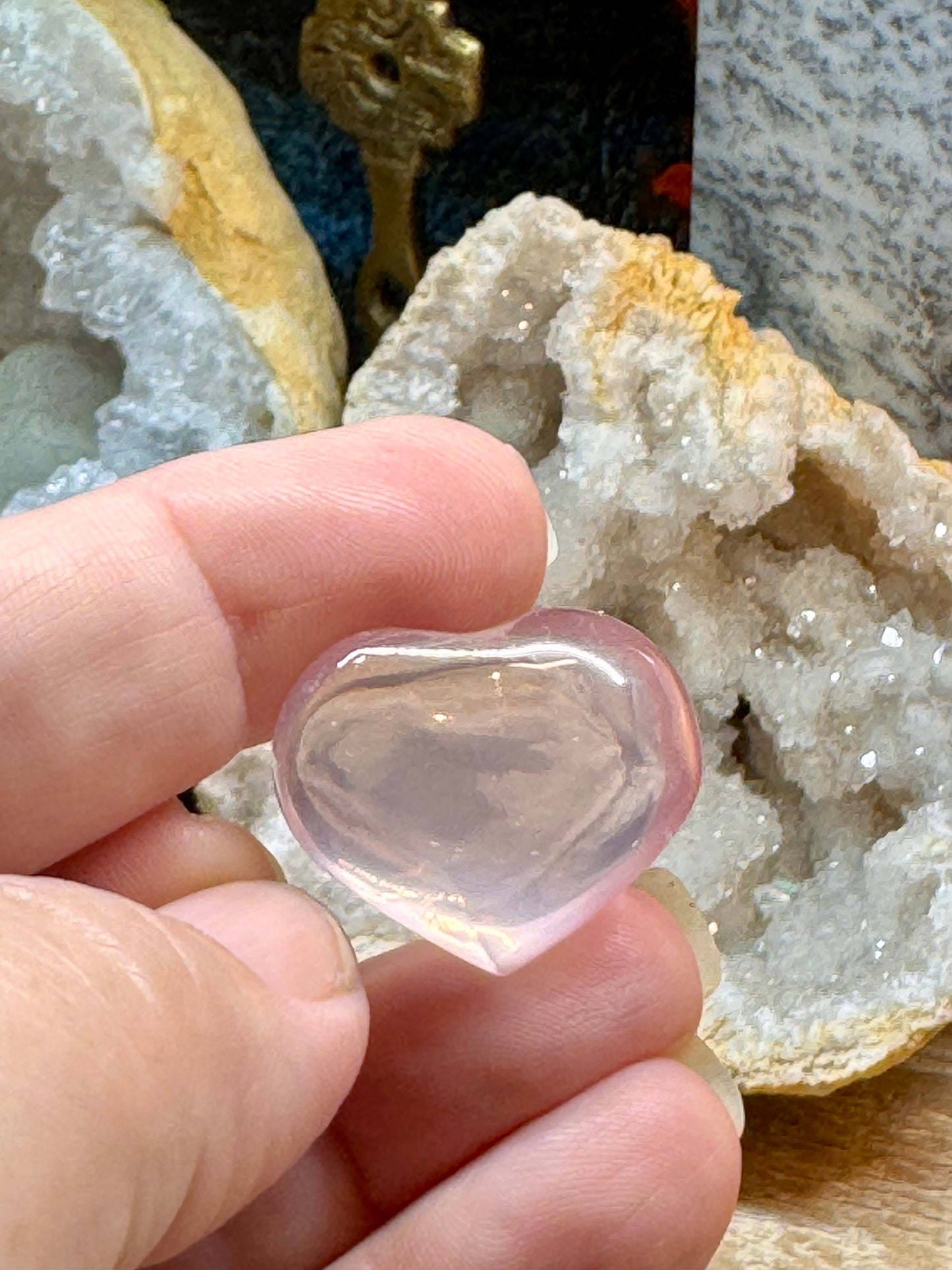 Petit cœur de quartz rose