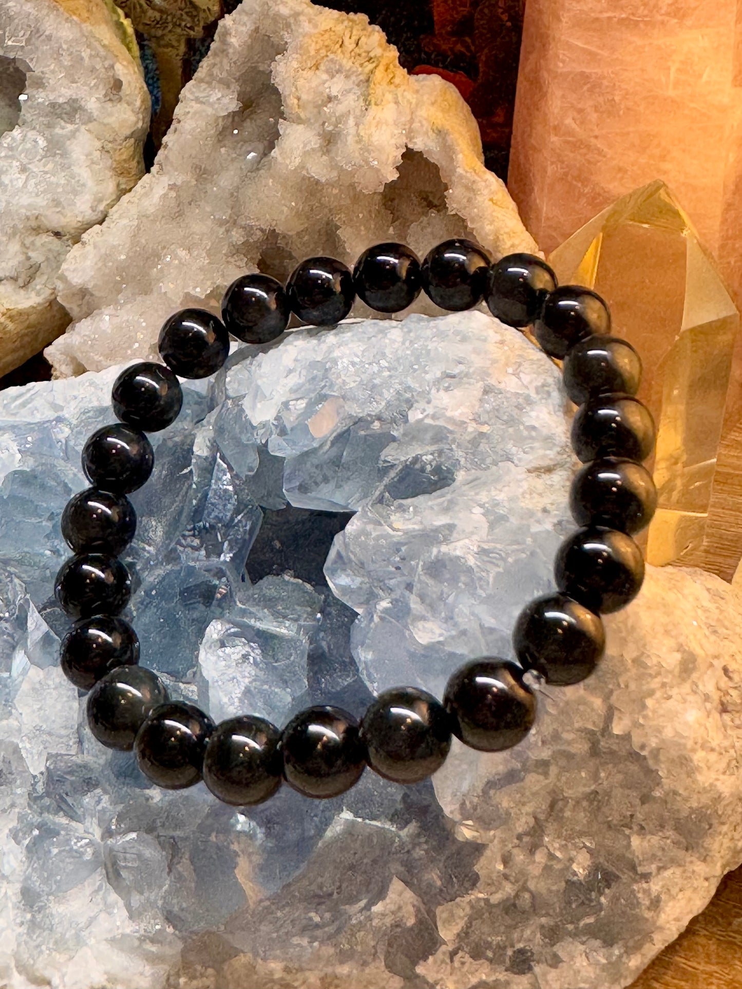 Bracelet en obsidienne œil céleste