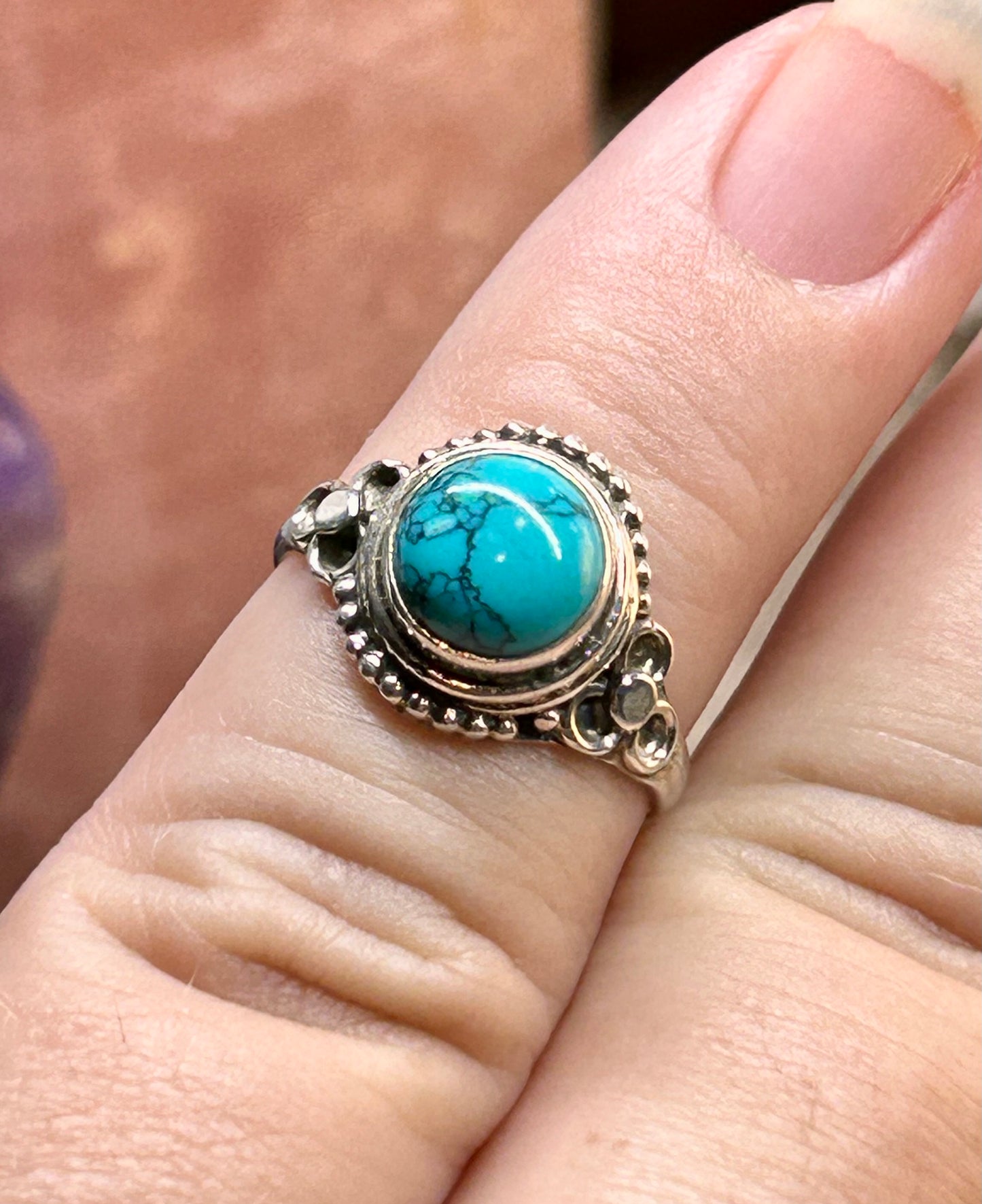 Bague en argent et turquoise