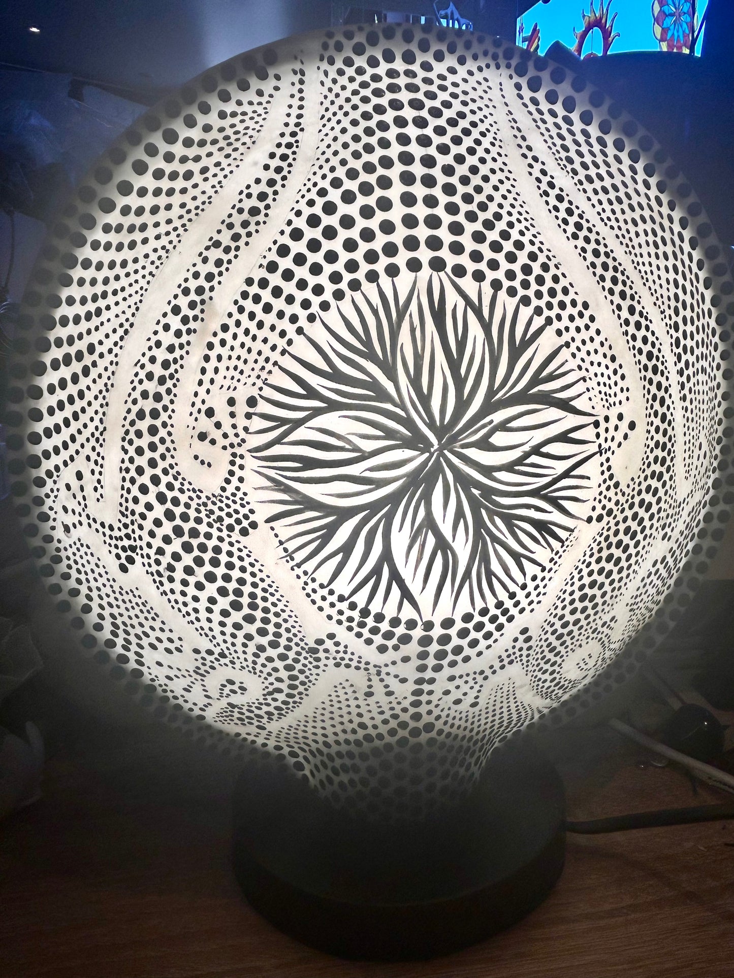 Lampe ronde mandala