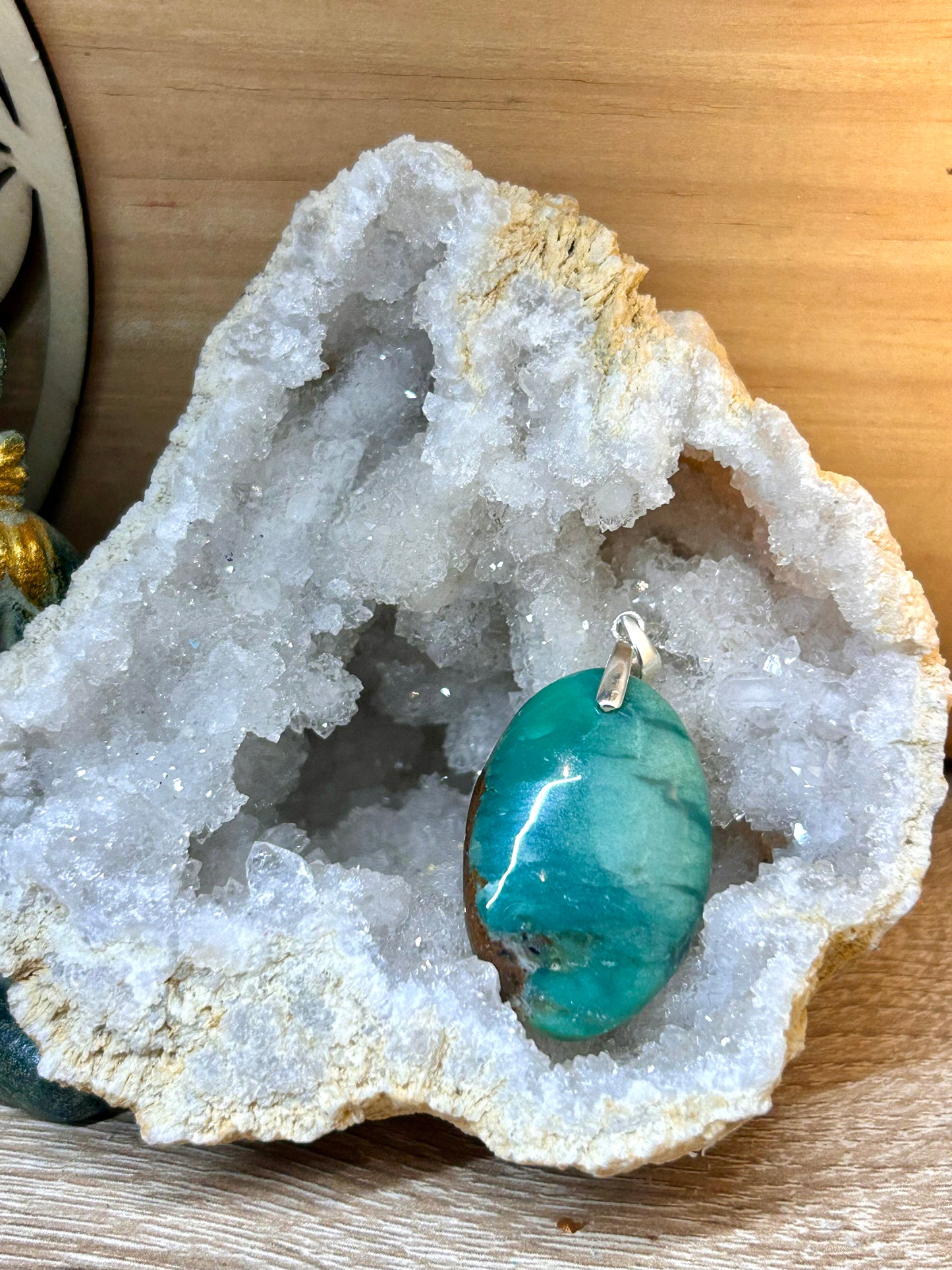 Pendentif de chrysoprase