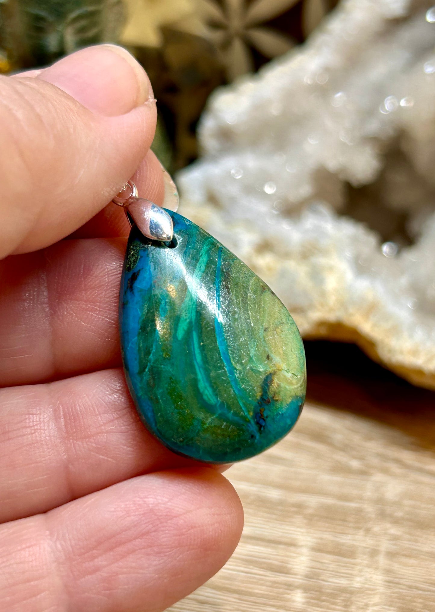 Pendentif de chrysocolle