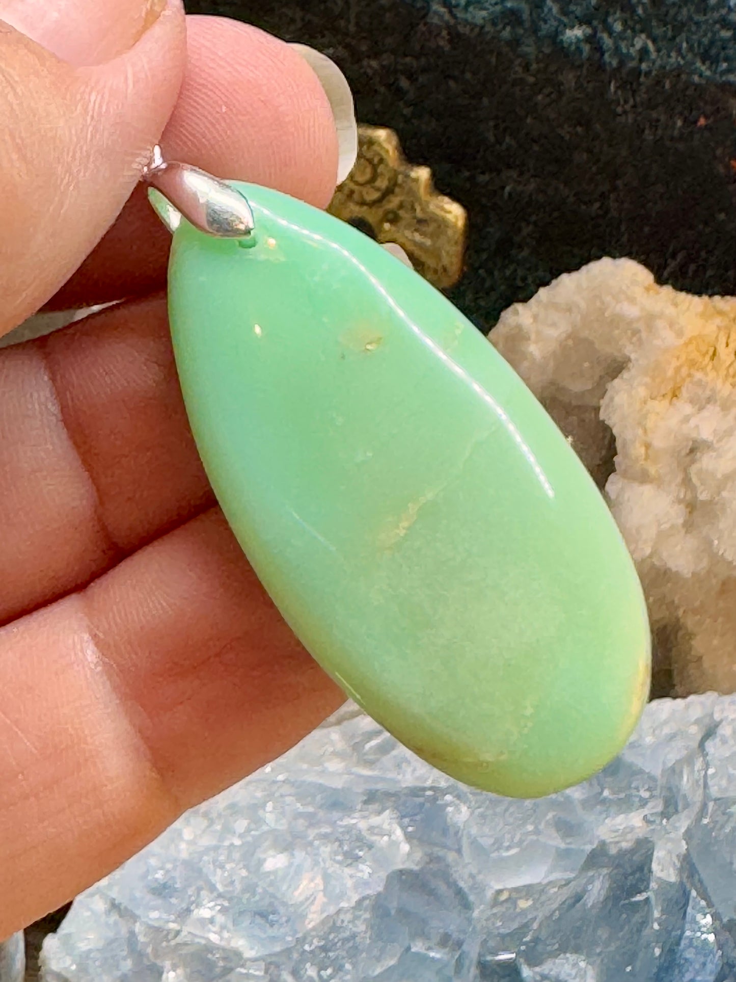 Pendentif de chrysoprase