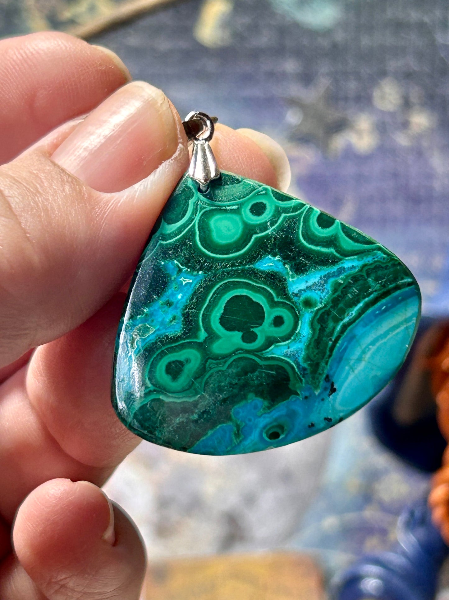 Pendentif de chrysocolle