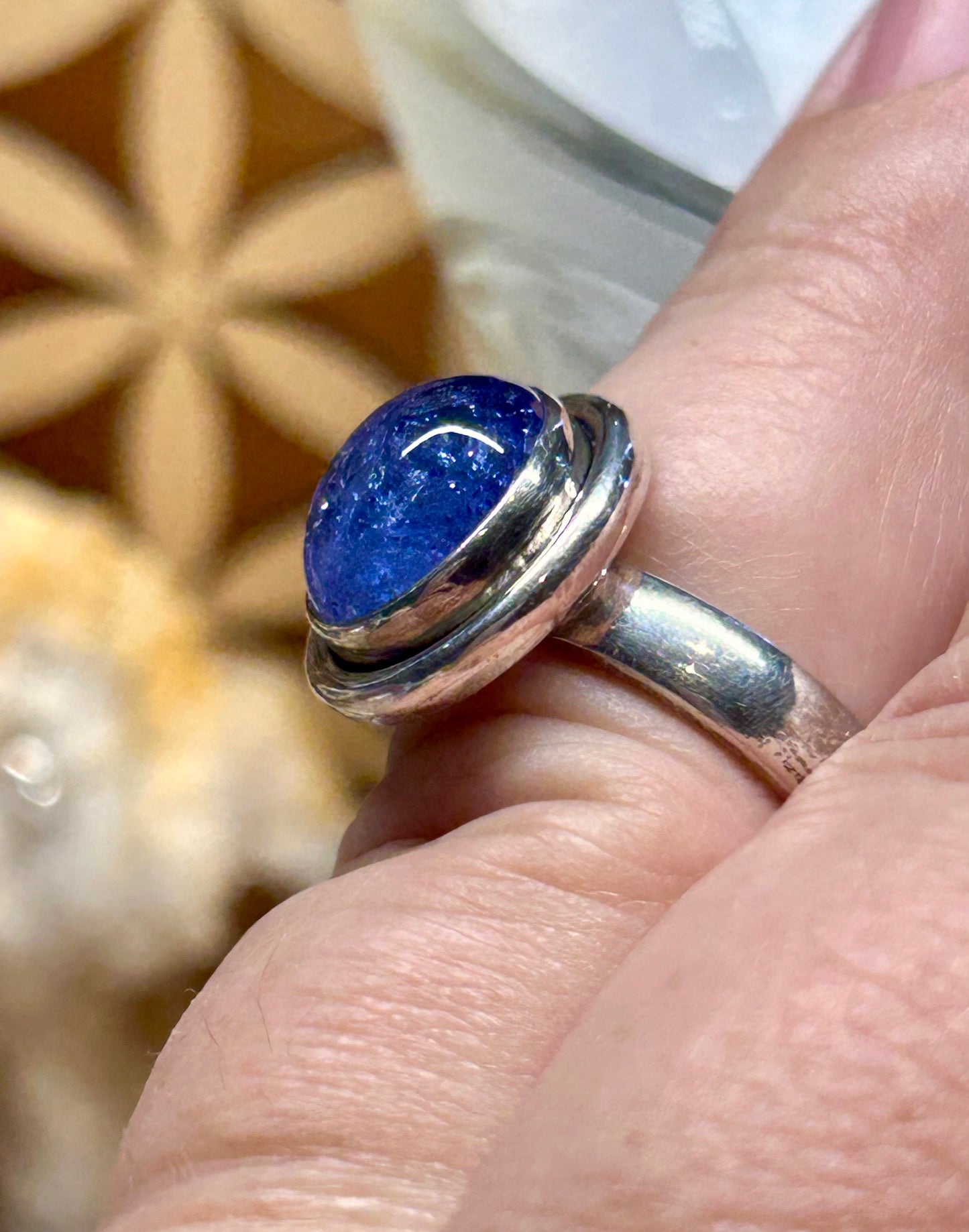 Bague en argent et tanzanite