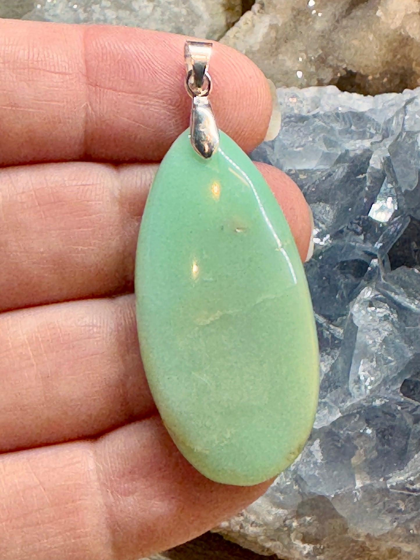 Pendentif de chrysoprase