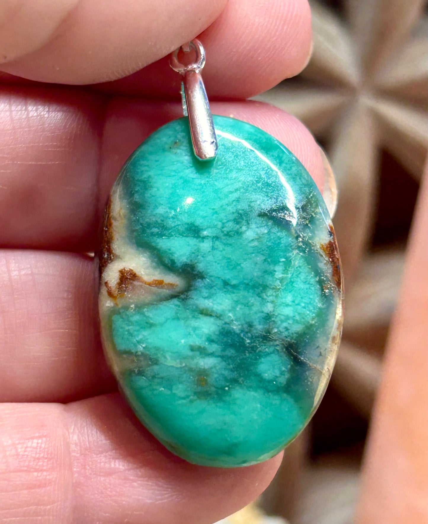 Pendentif de chrysoprase