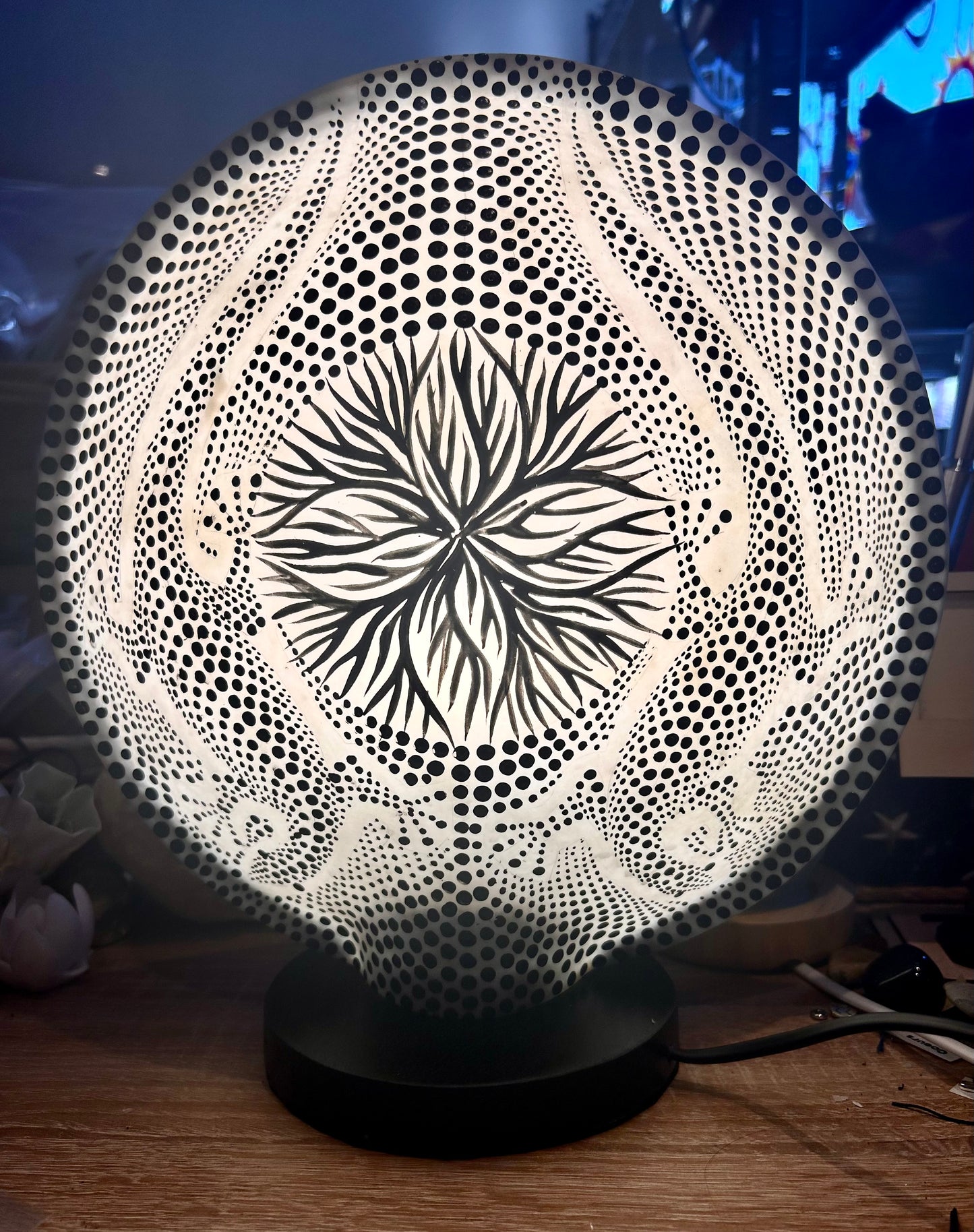 Lampe ronde mandala