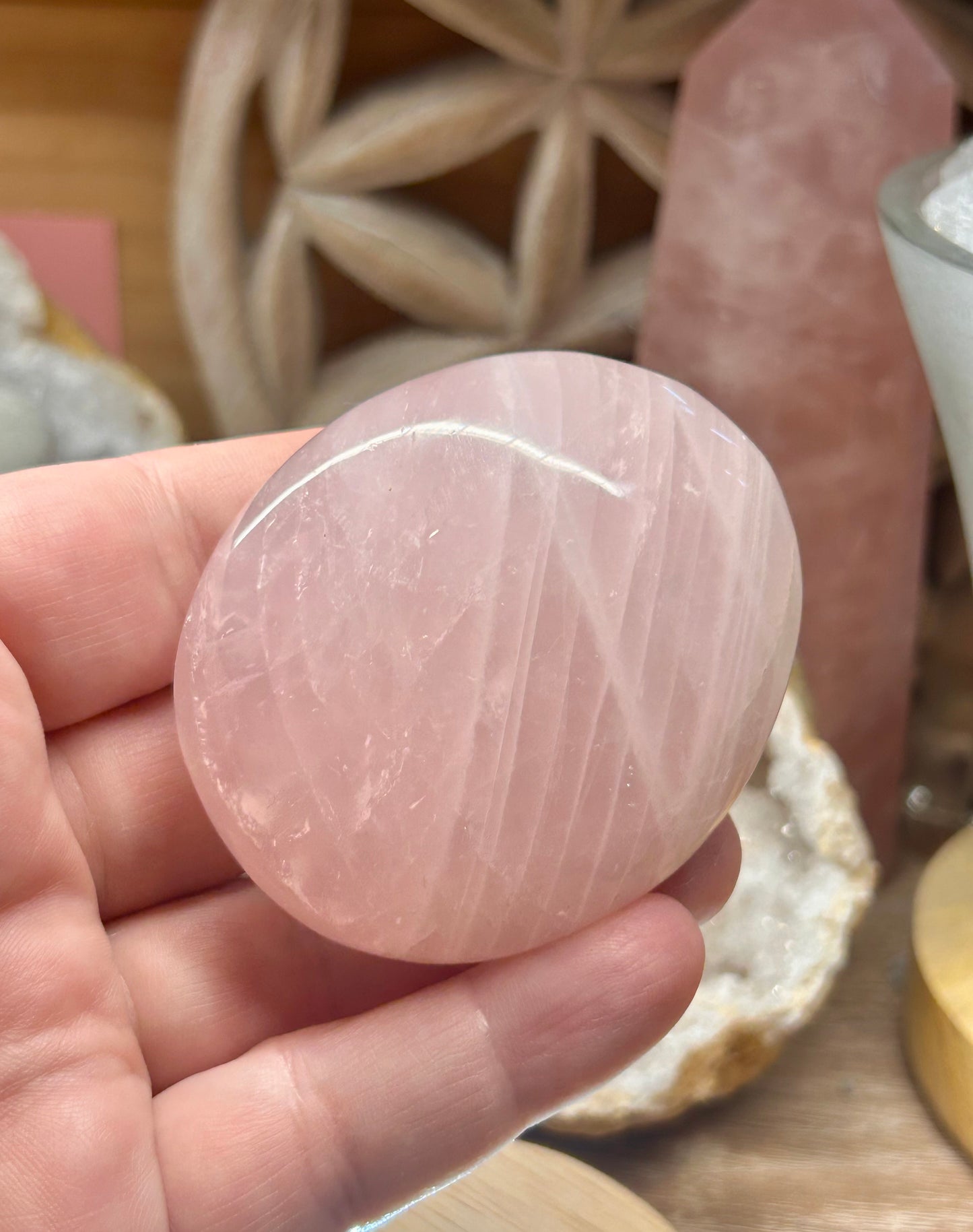 Galet de quartz rose