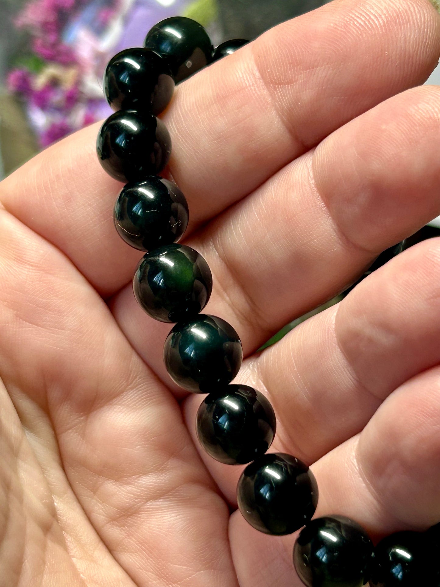 Bracelet en obsidienne œil céleste