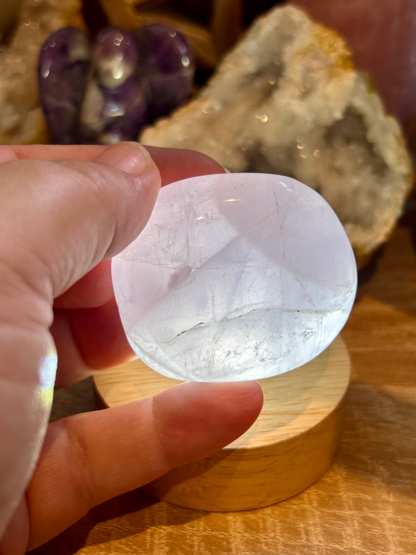 Galet de quartz rose