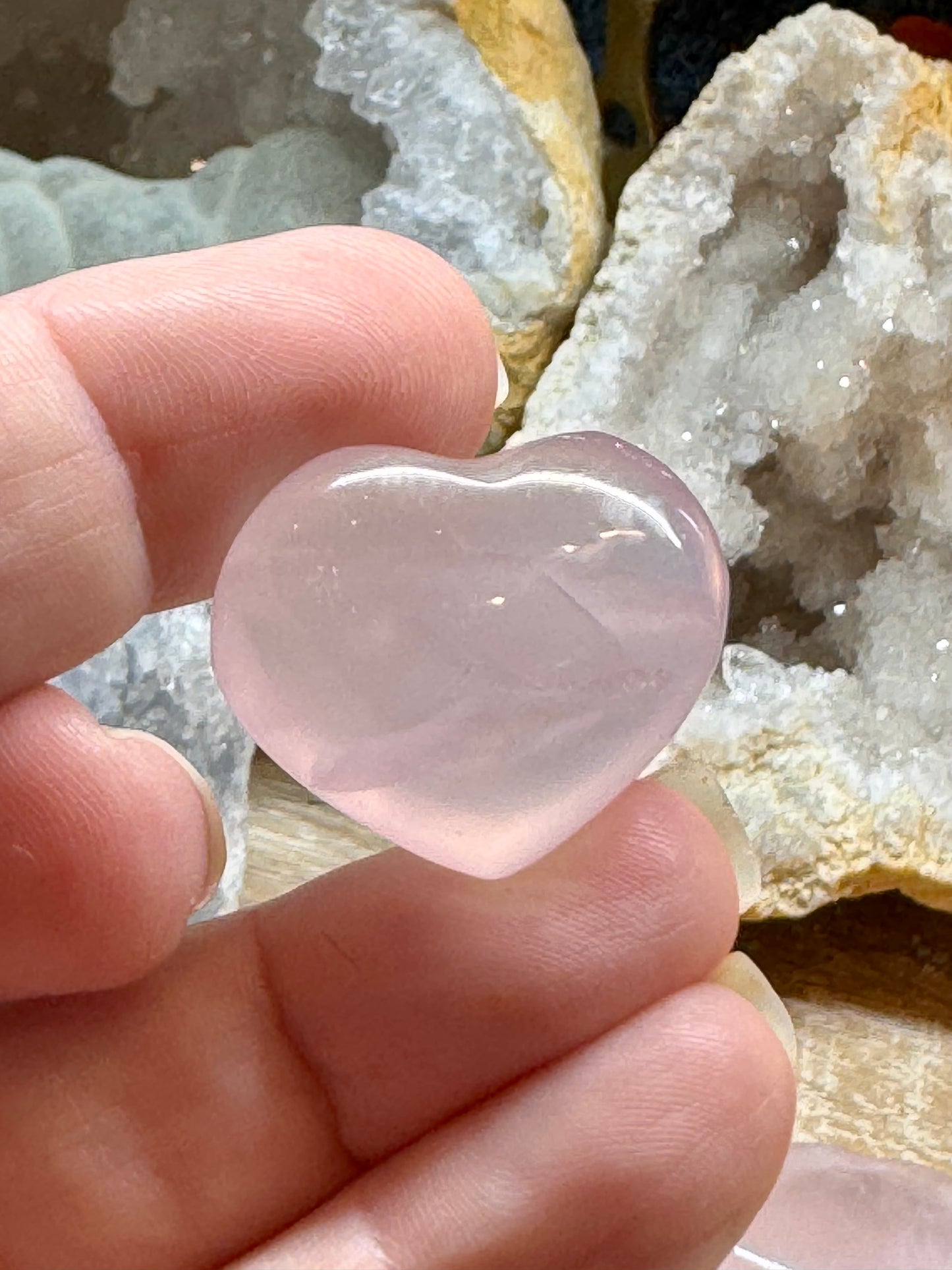 Petit cœur de quartz rose