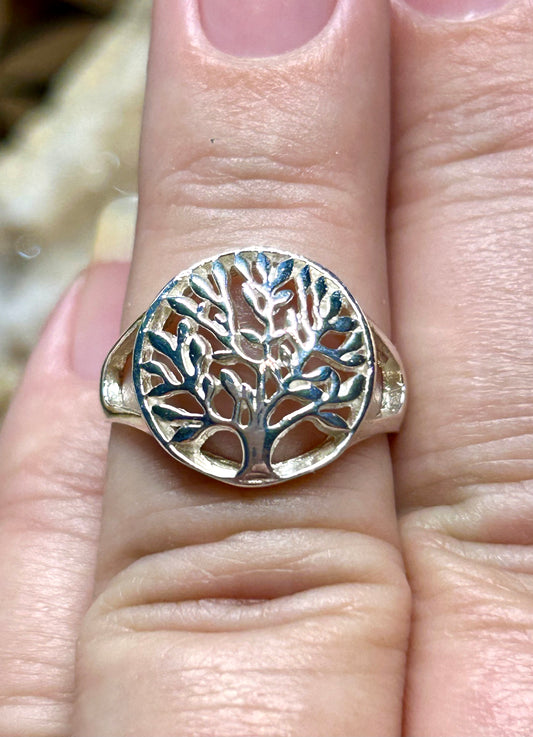 Bague en argent 925 et arbre de vie