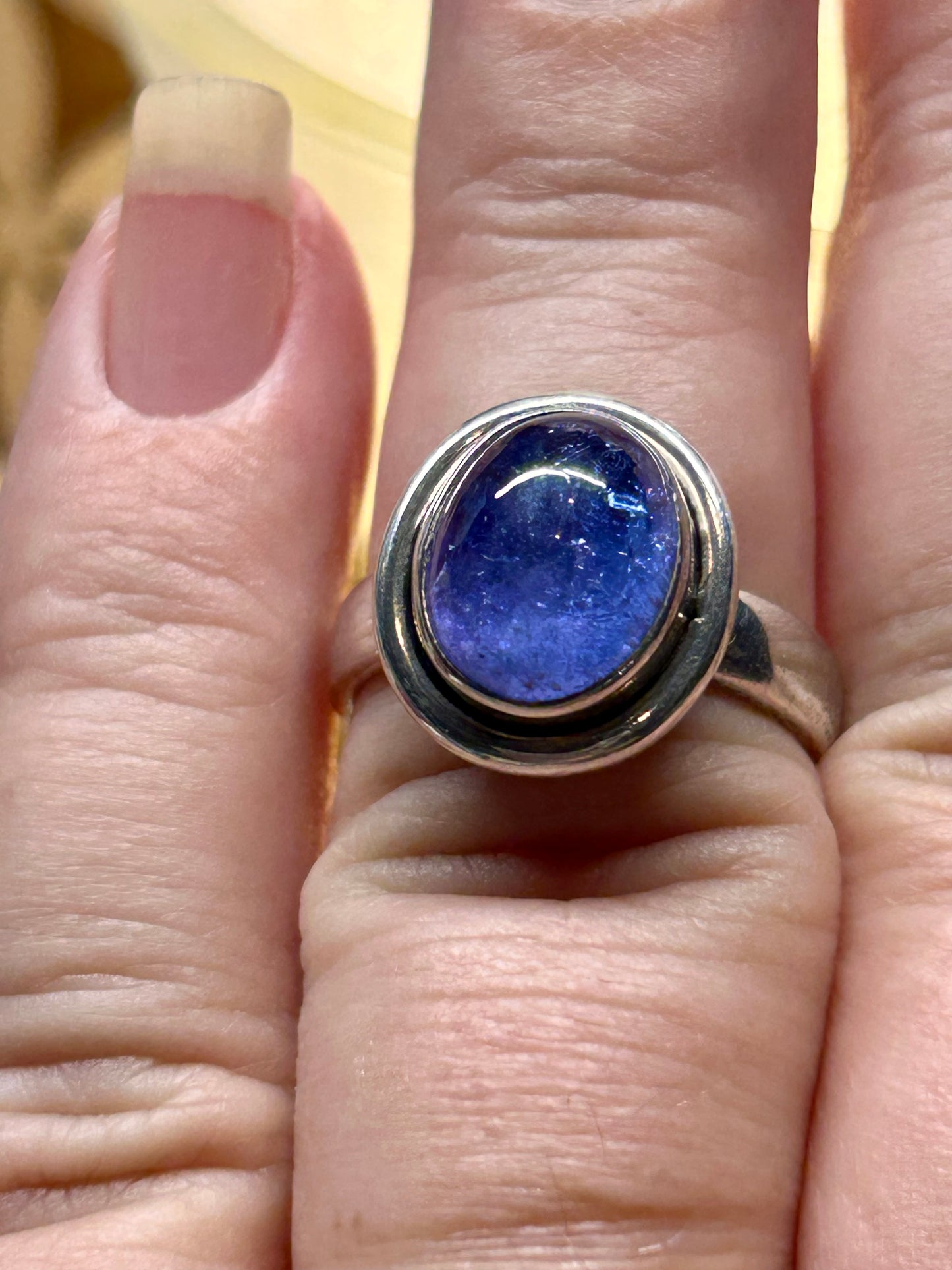 Bague en argent et tanzanite