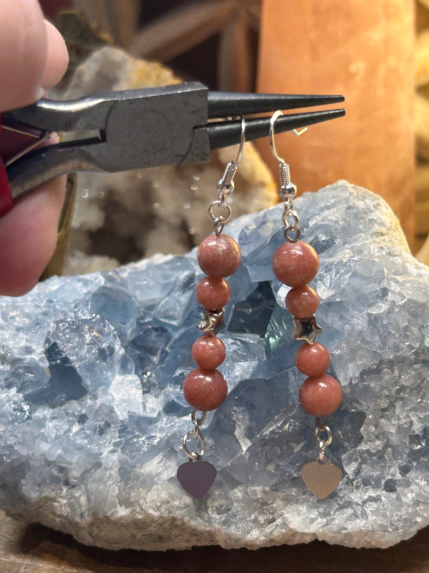 Boucles d’oreilles en thulite