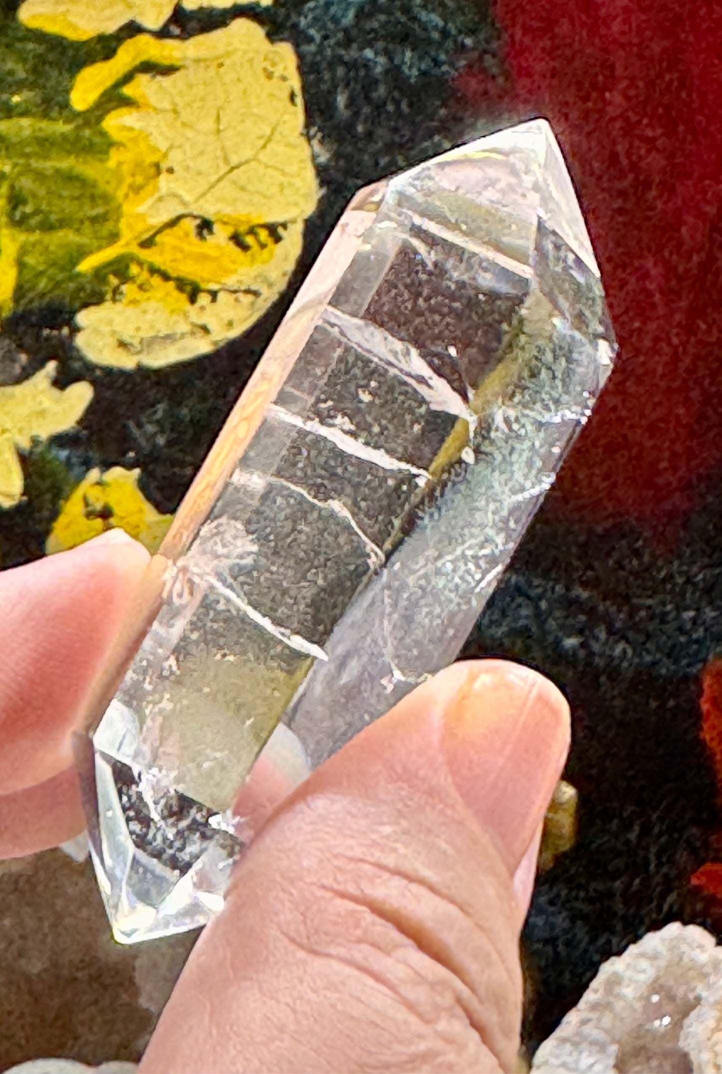 Pointe de quartz cristal biterminée