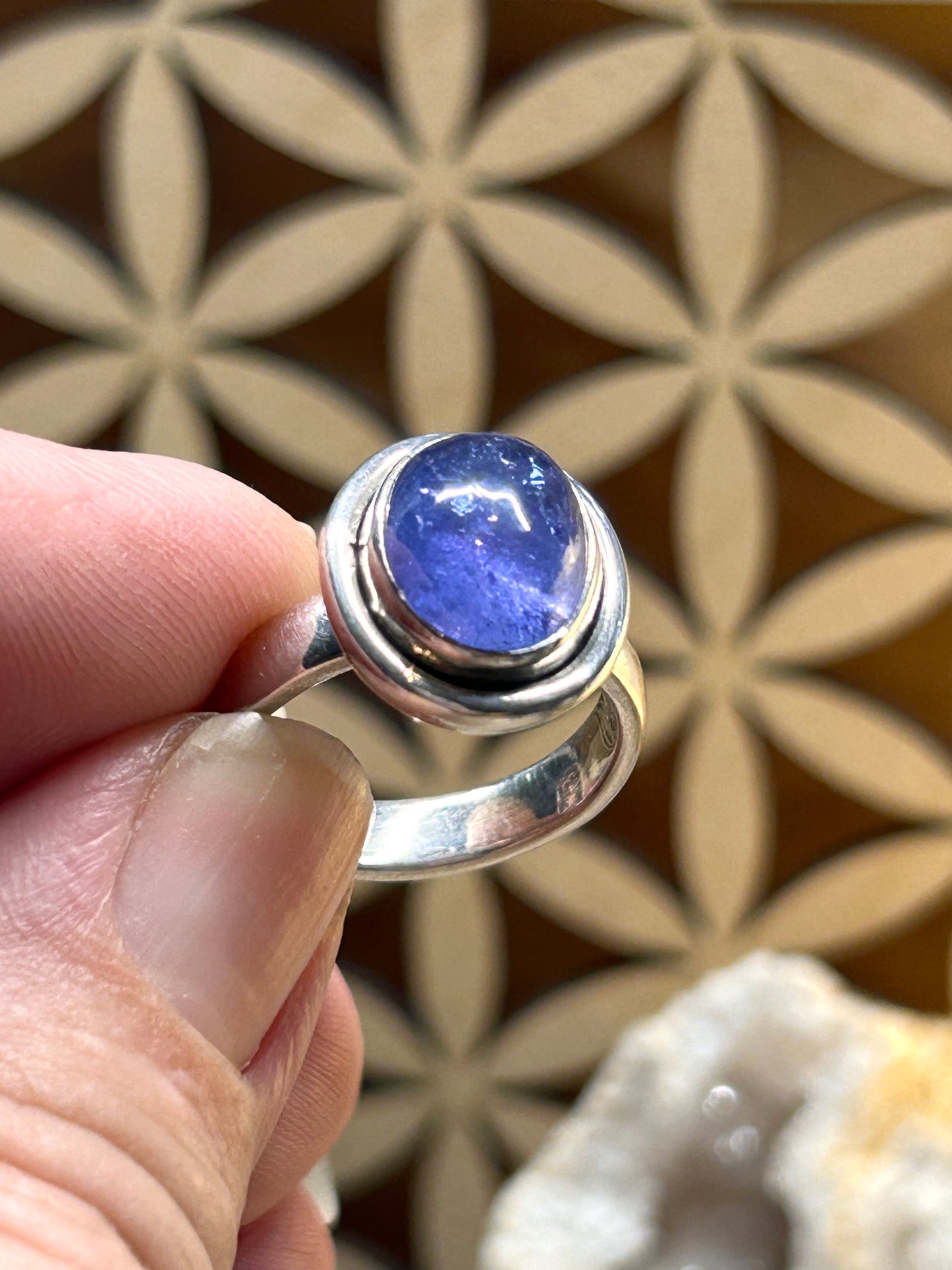 Bague en argent et tanzanite