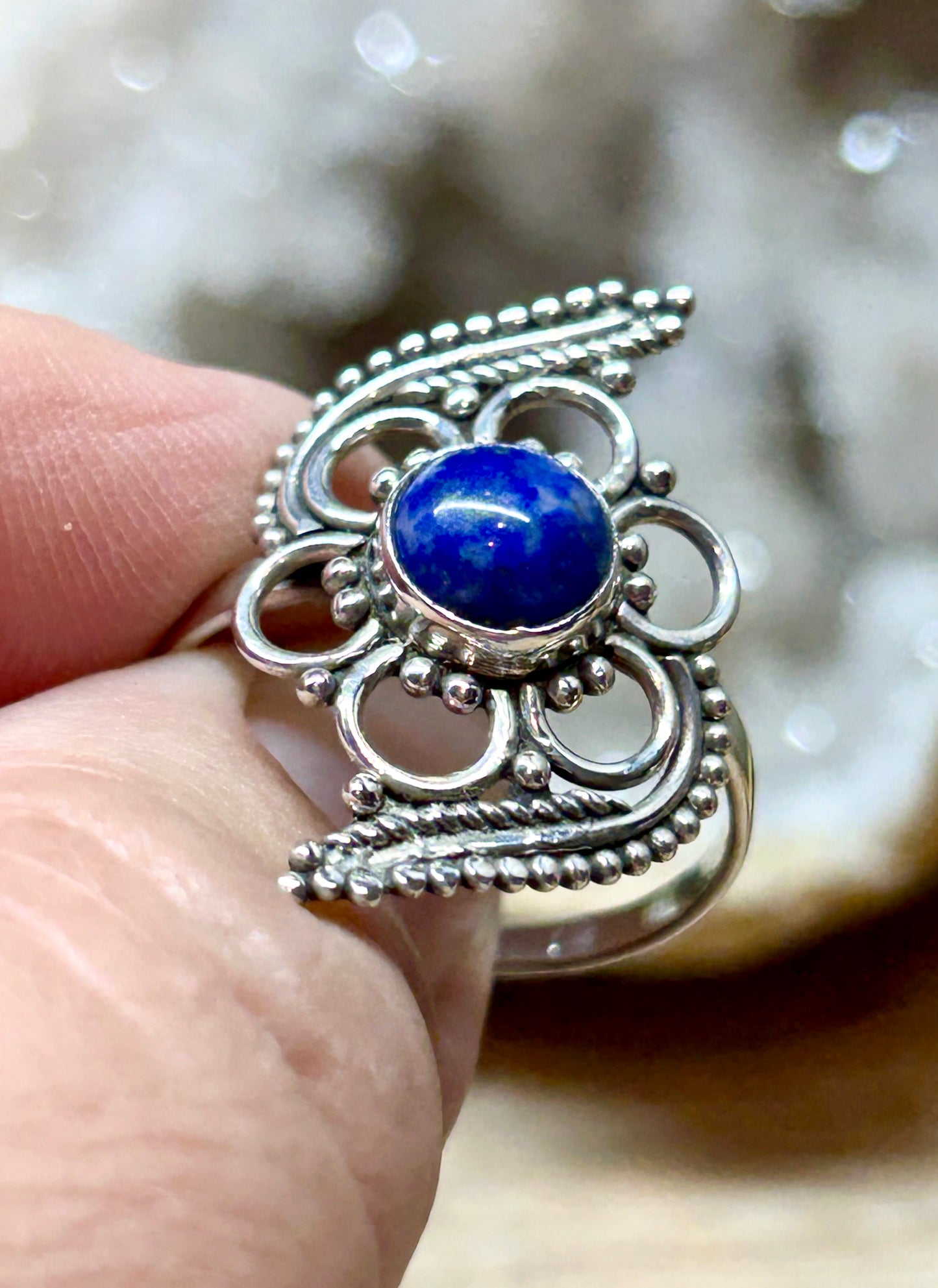 Bague en argent et lapis-lazuli