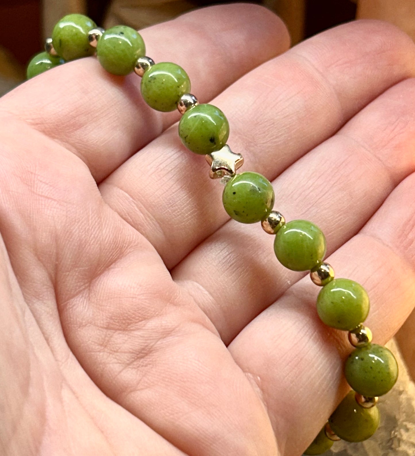 Bracelet de lithothérapie "dépassement, accomplissement et cœur aimant"