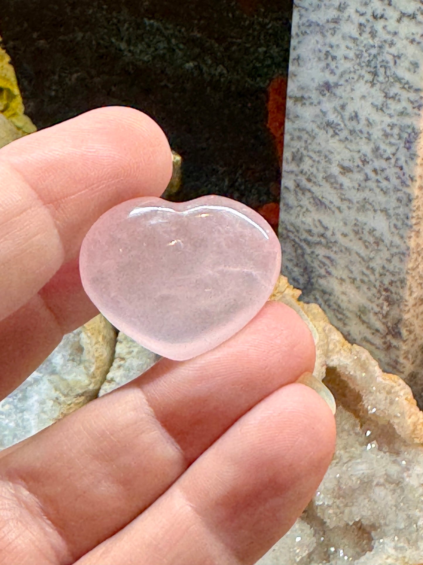 Petit cœur de quartz rose