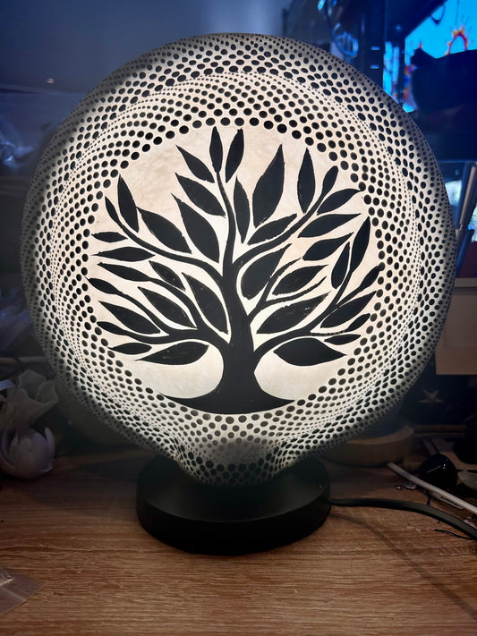 Lampe ronde arbre