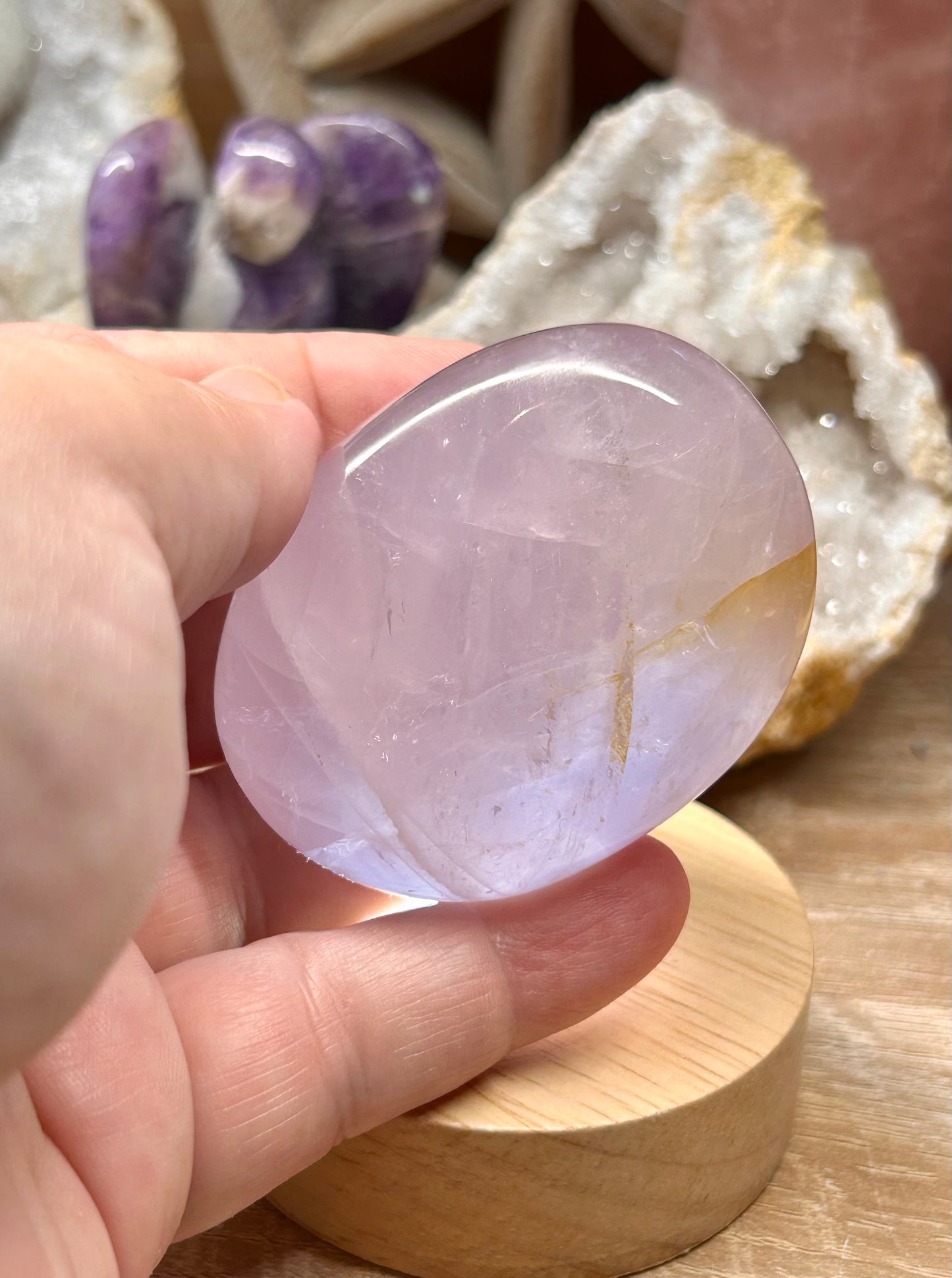 Galet de quartz rose