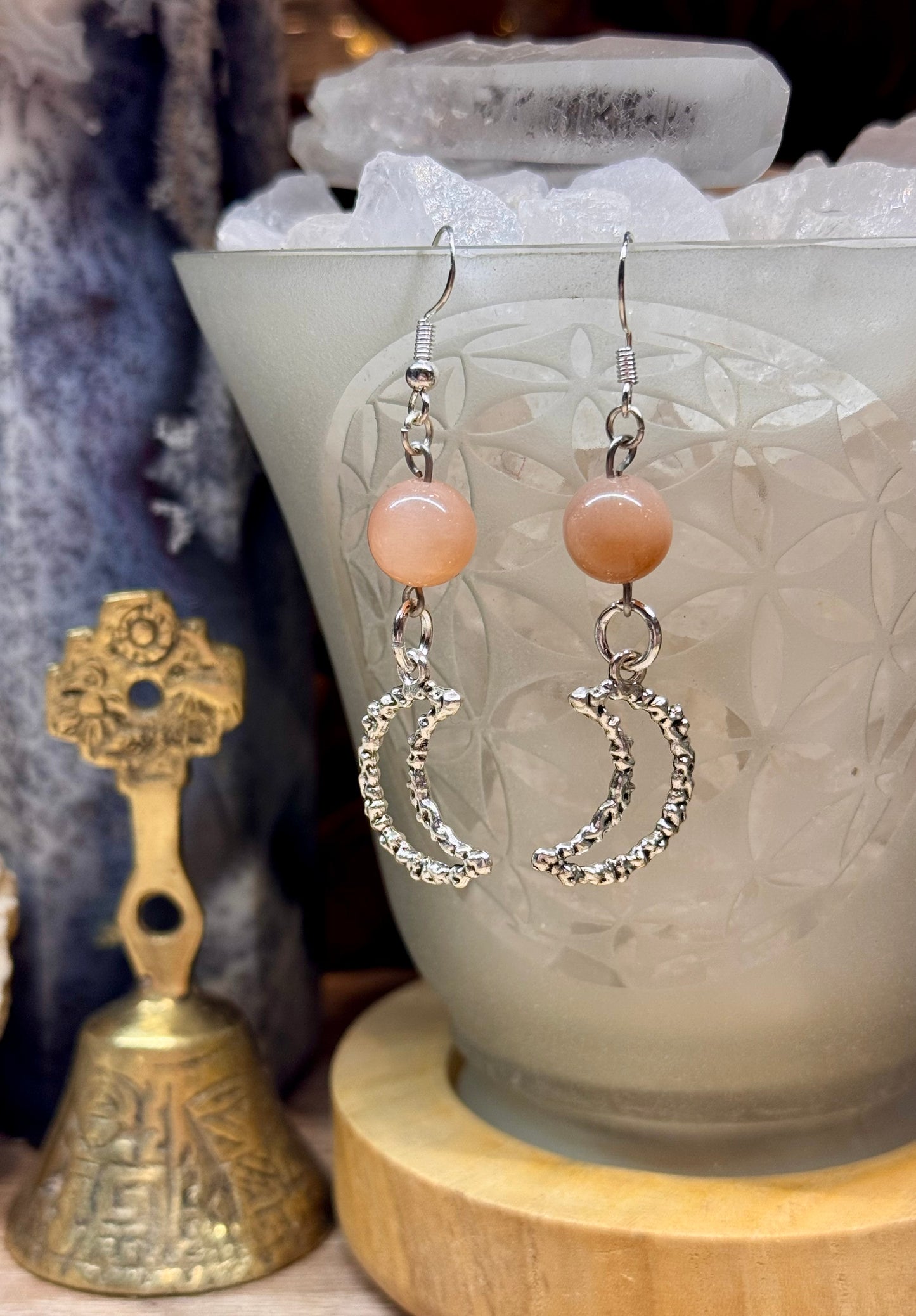 Boucles d’oreilles Pierre de lune