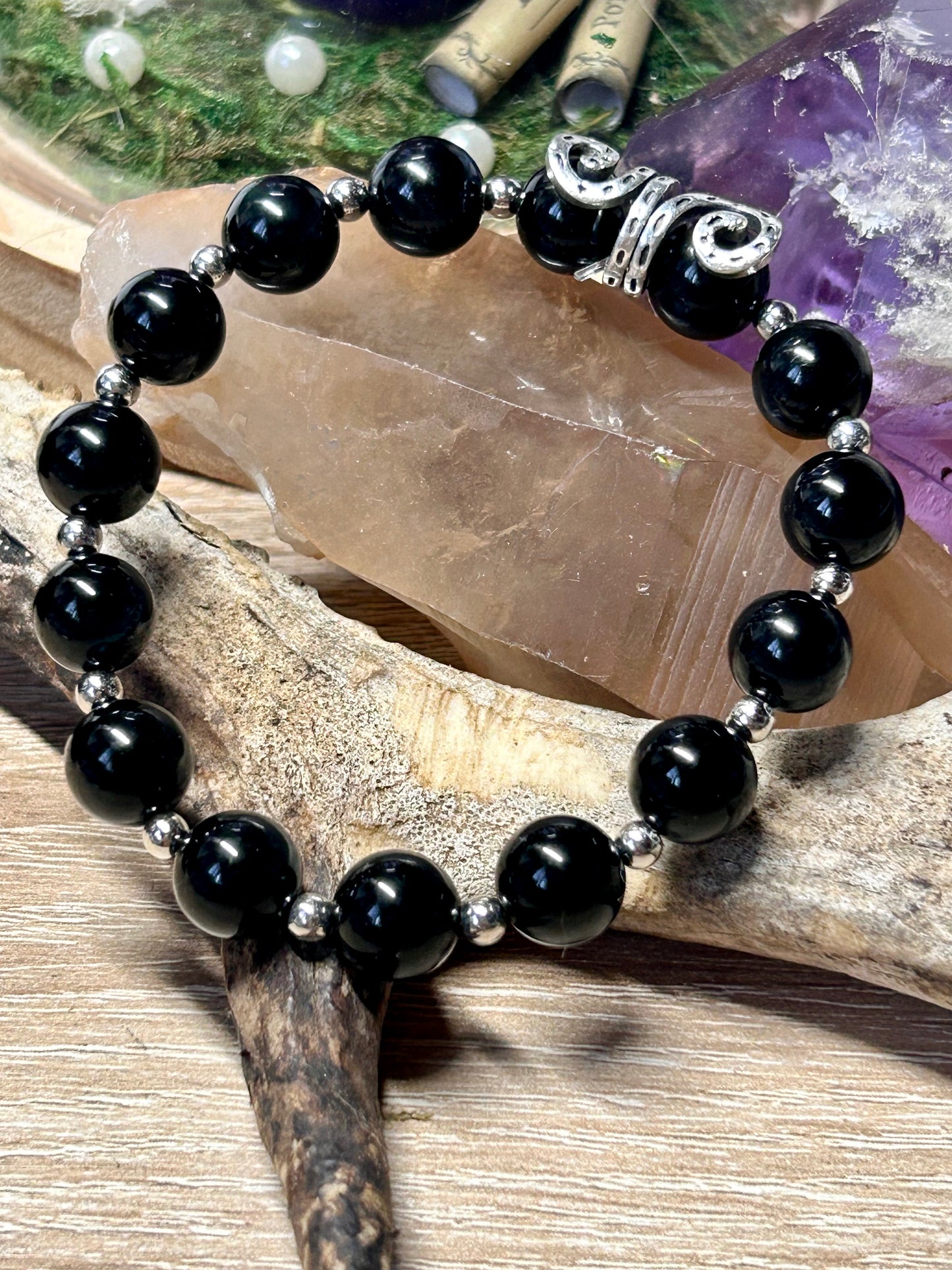 Bracelet en obsidienne œil céleste