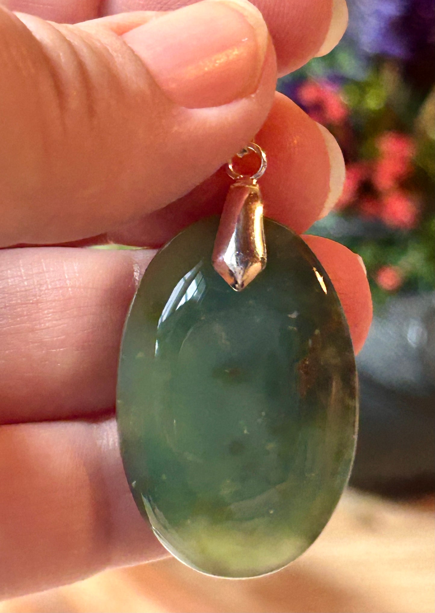 Pendentif de chrysoprase