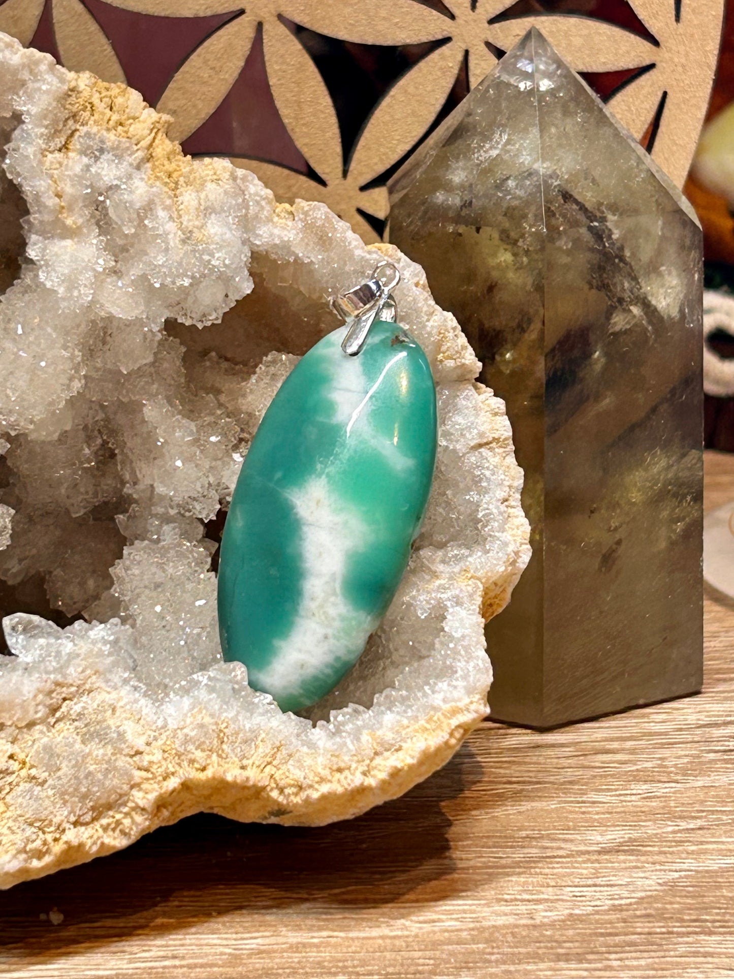 Pendentif de chrysoprase