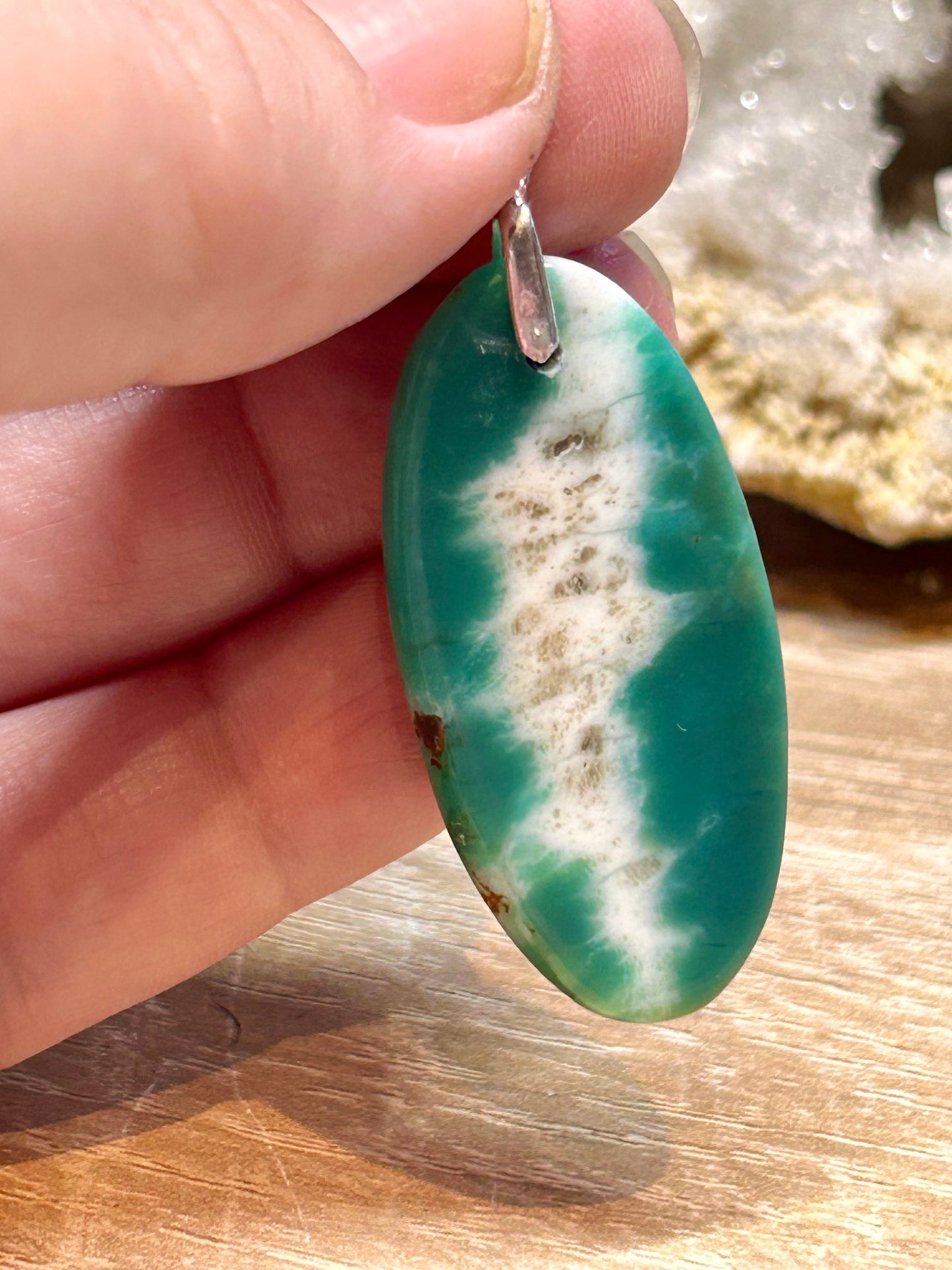 Pendentif de chrysoprase