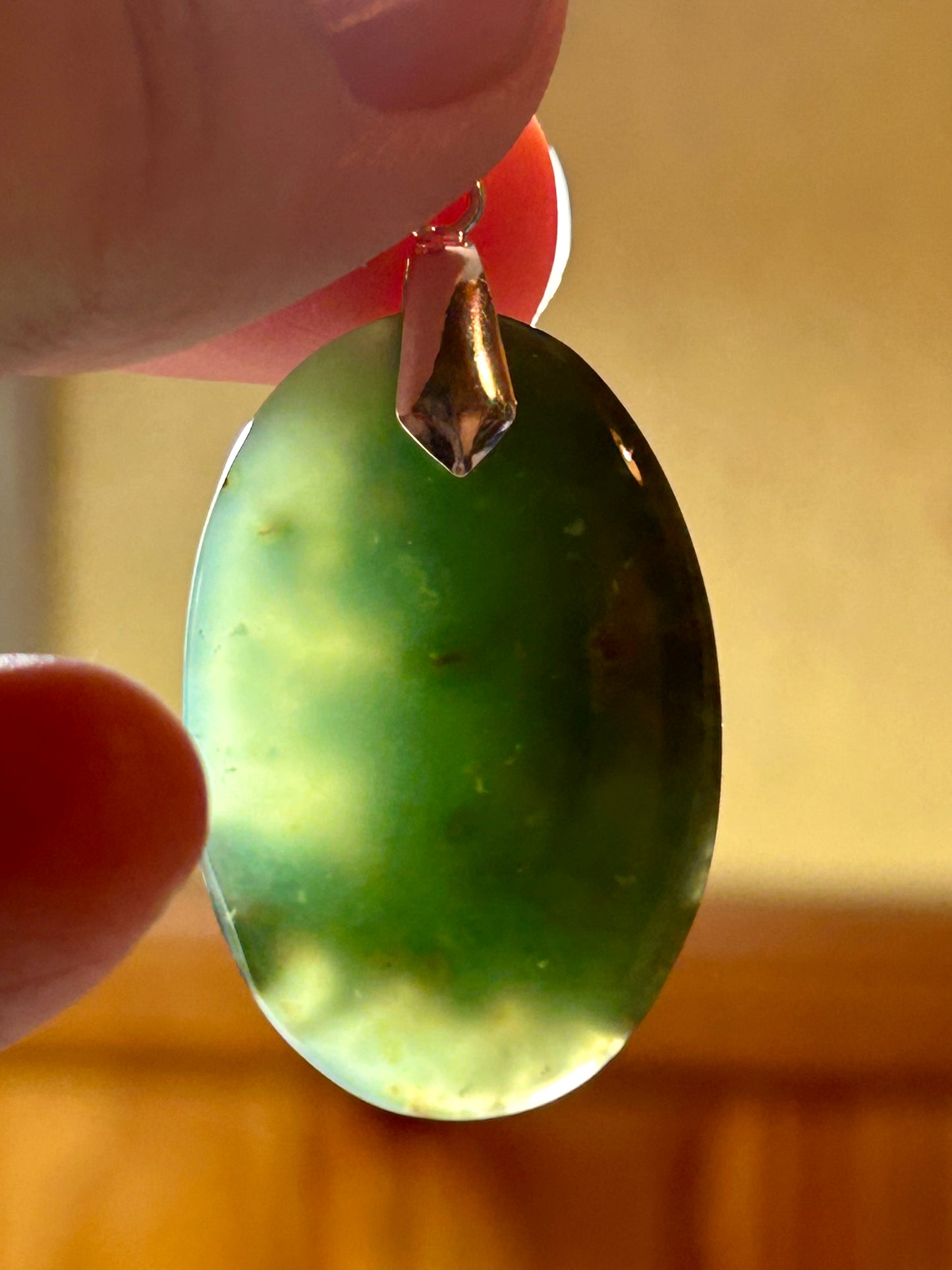 Pendentif de chrysoprase