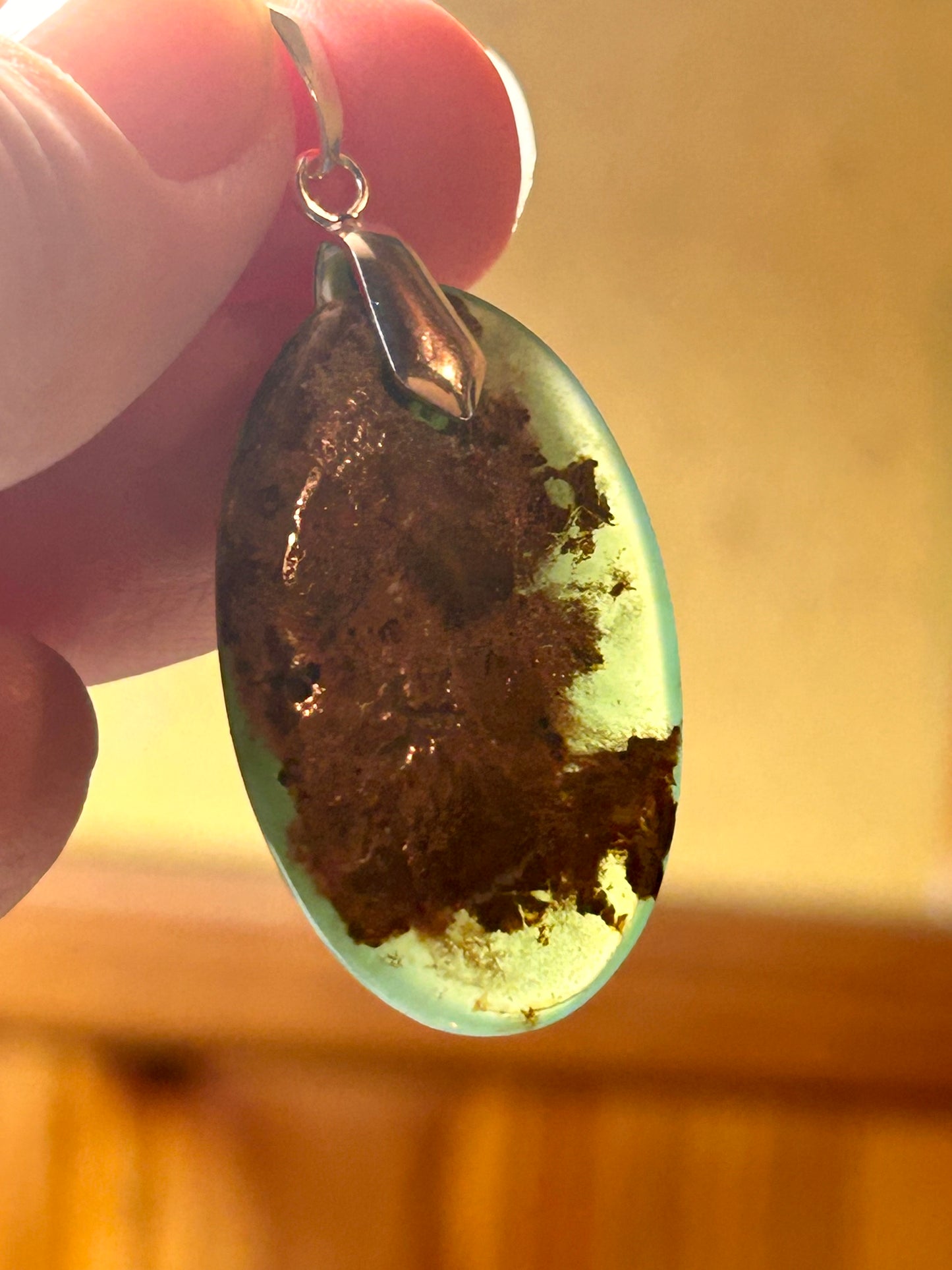 Pendentif de chrysoprase