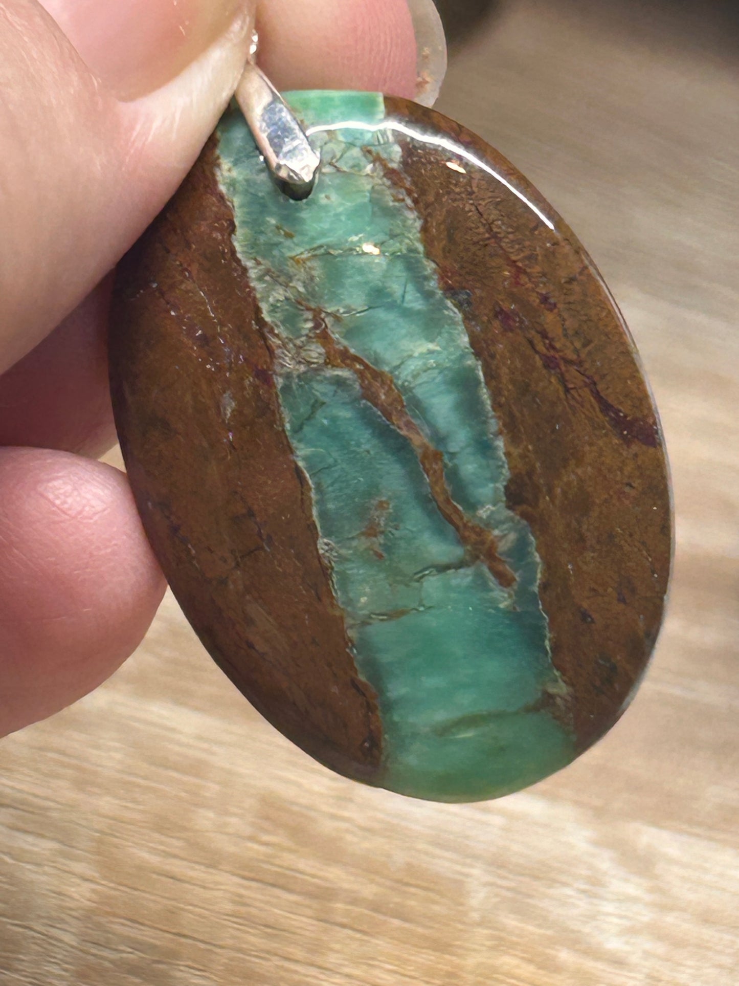 Pendentif de chrysoprase