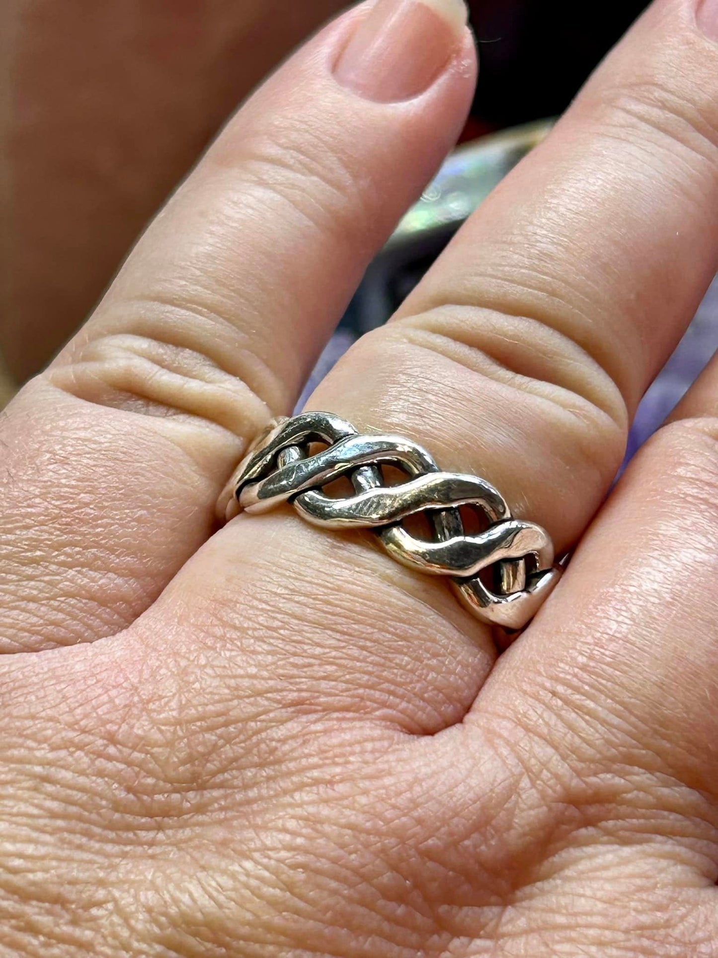 Bague en argent 925 tressée