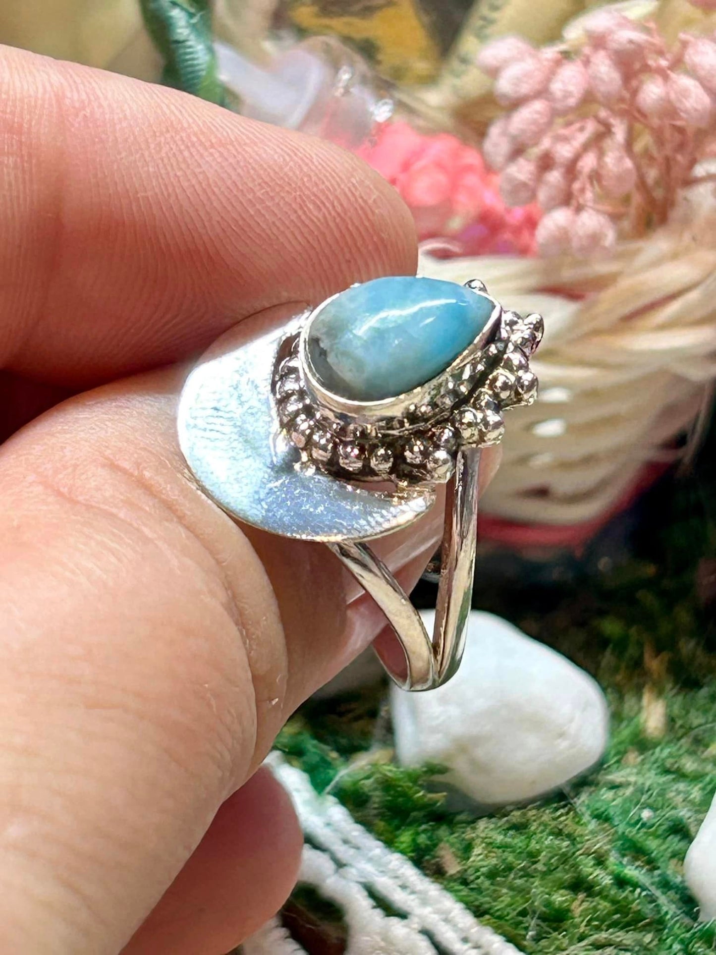 Bague en larimar - T 57