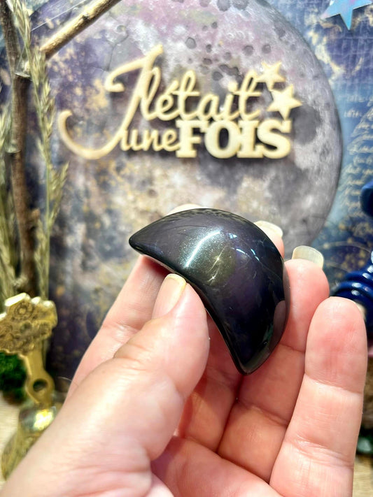 Croissant de lune d’obsidienne œil céleste