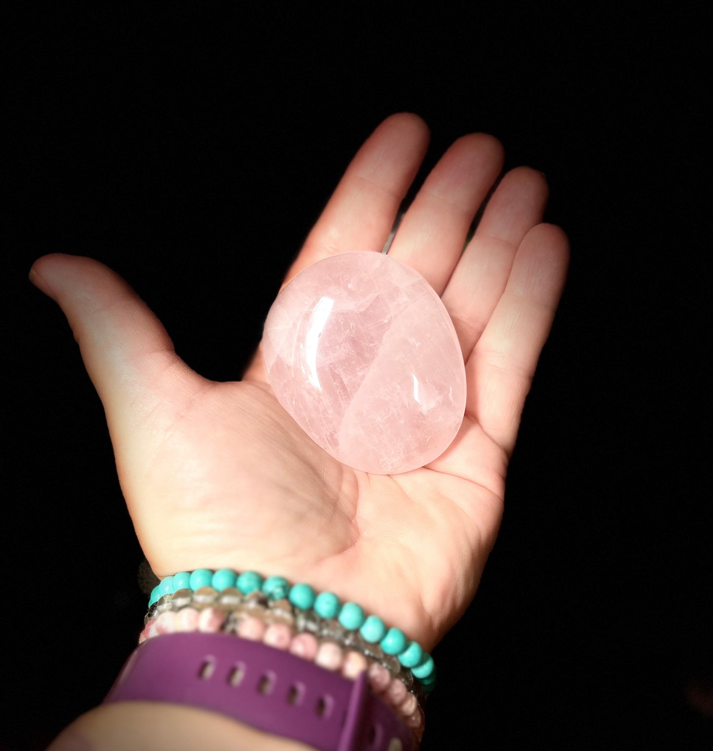 Galet de quartz rose