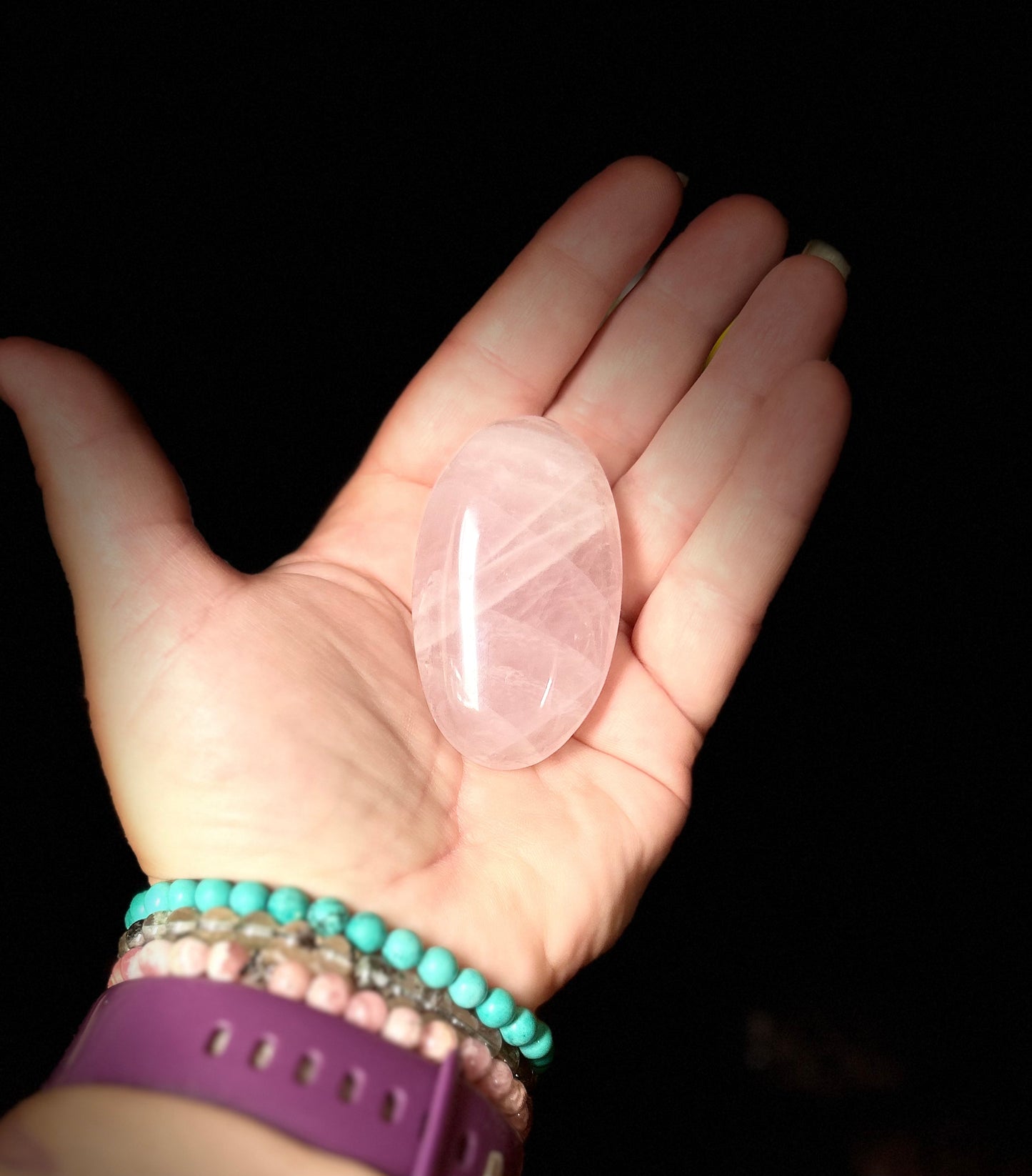 Galet de quartz rose