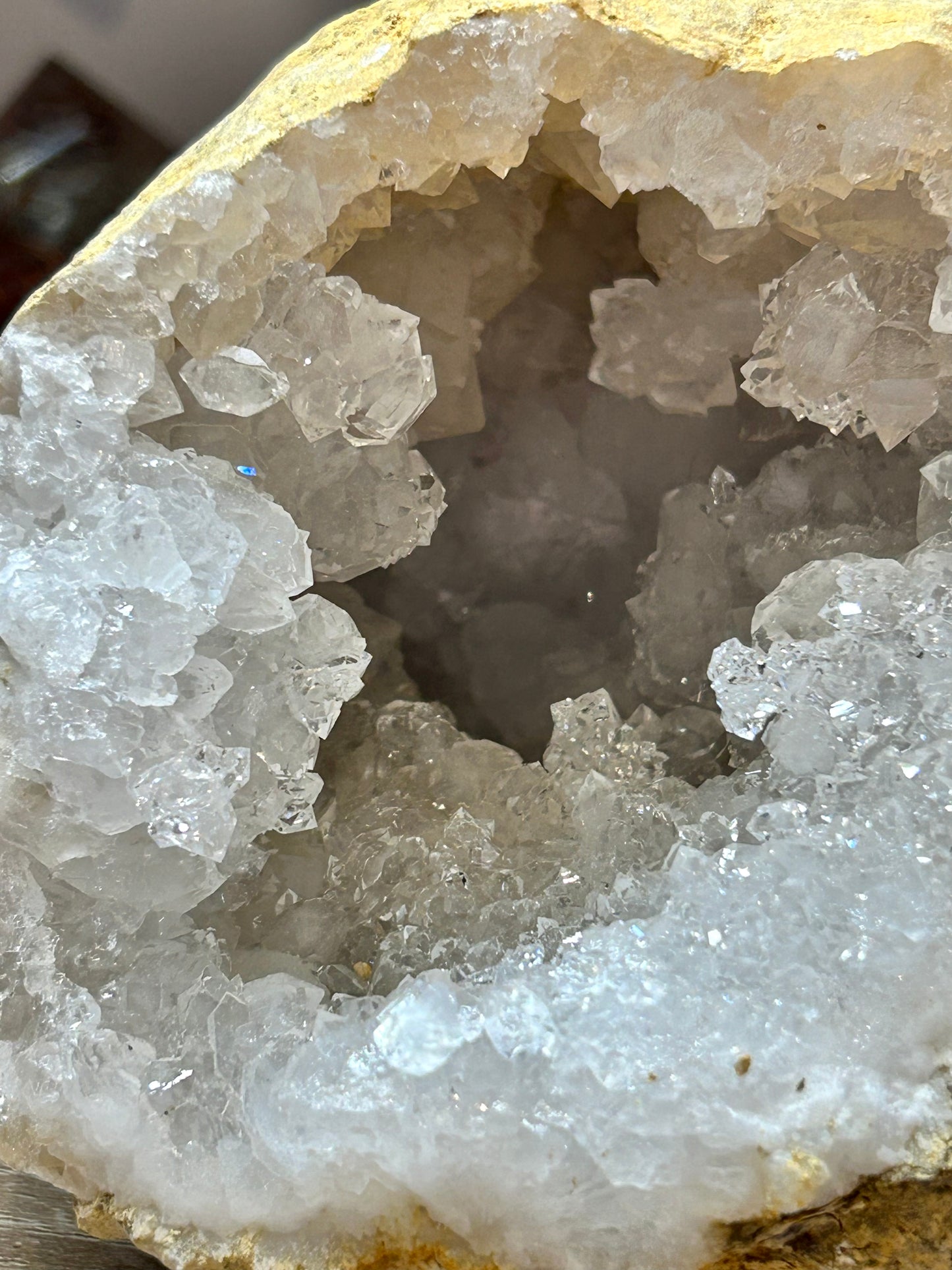 Géode de quartz cristal