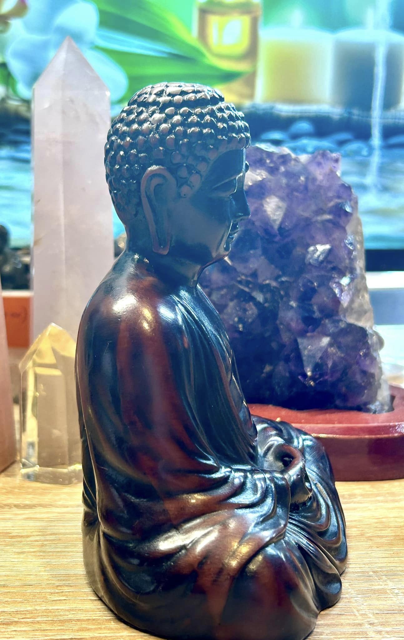 Statue bouddha en résine - Mudra méditation