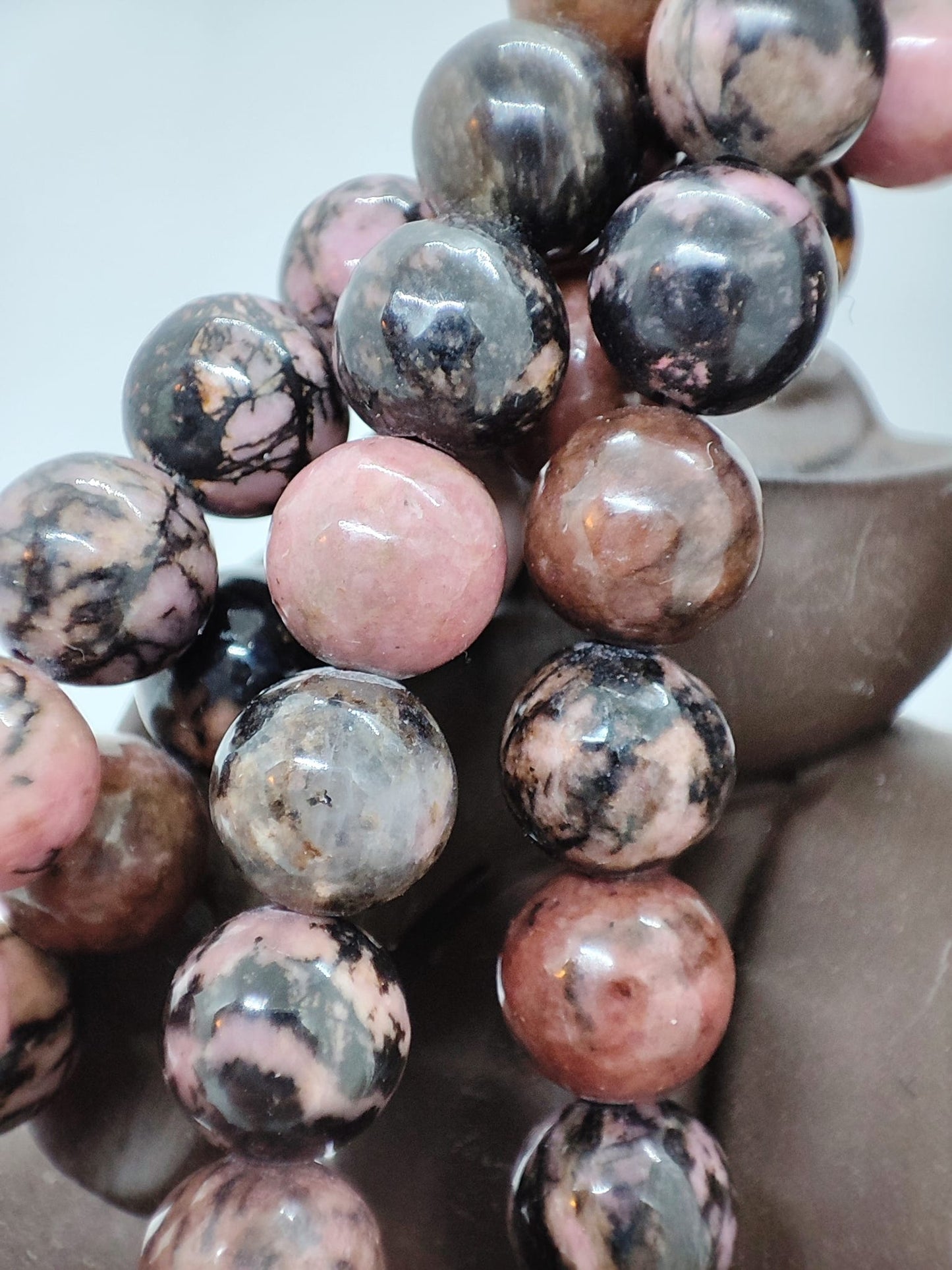 Fil de rhodonite 8mm AA