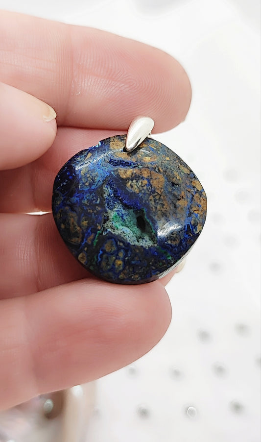 Pendentif azurite malachite