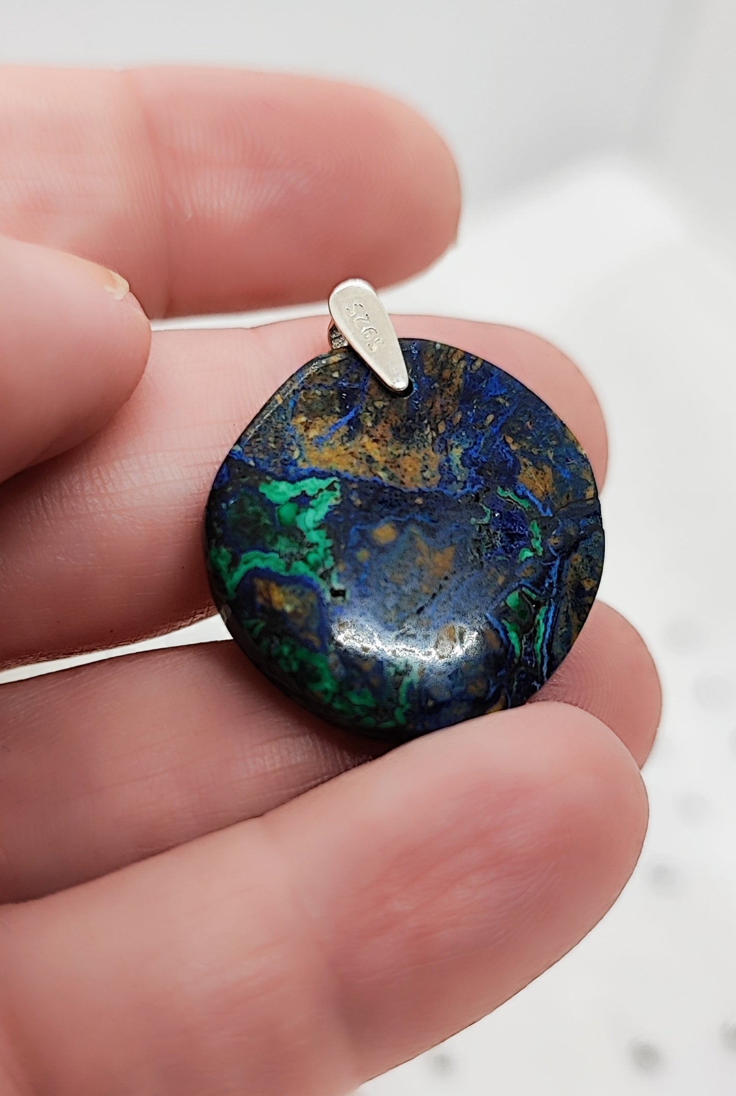 Pendentif azurite malachite