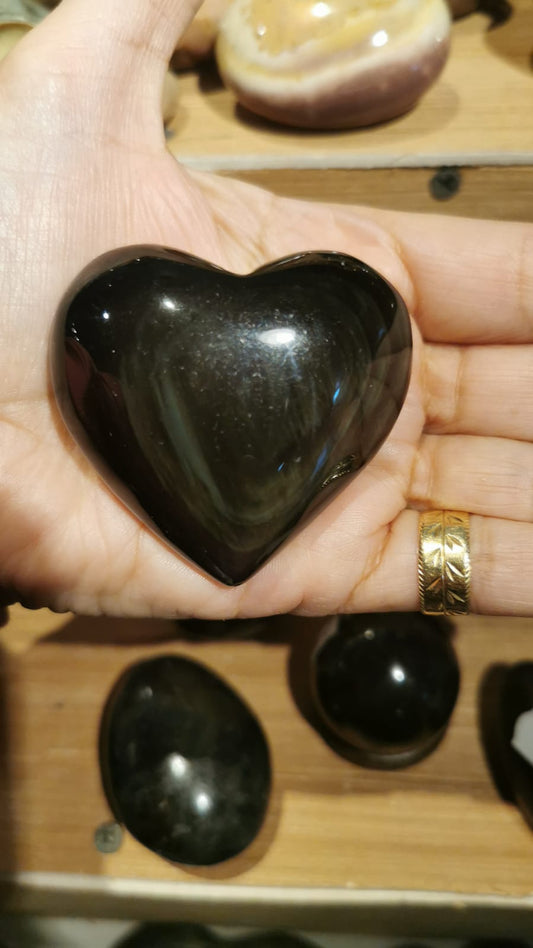 Coeur en obsidienne Oeil céleste